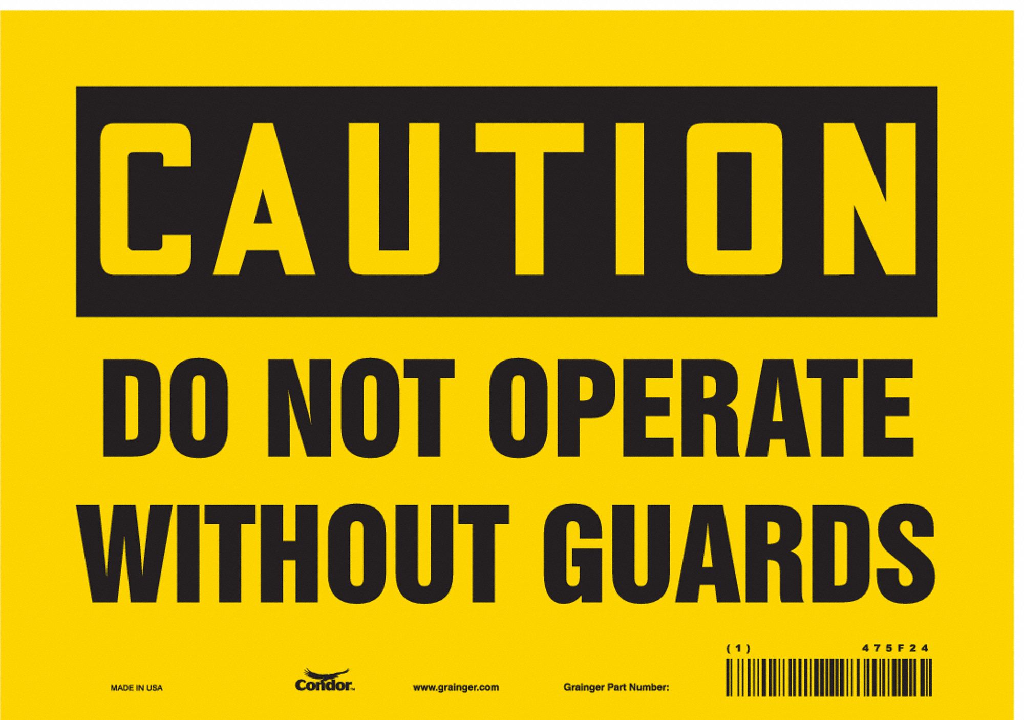 PANNEAU SECURITE,7PO X 10PO,VINYLE