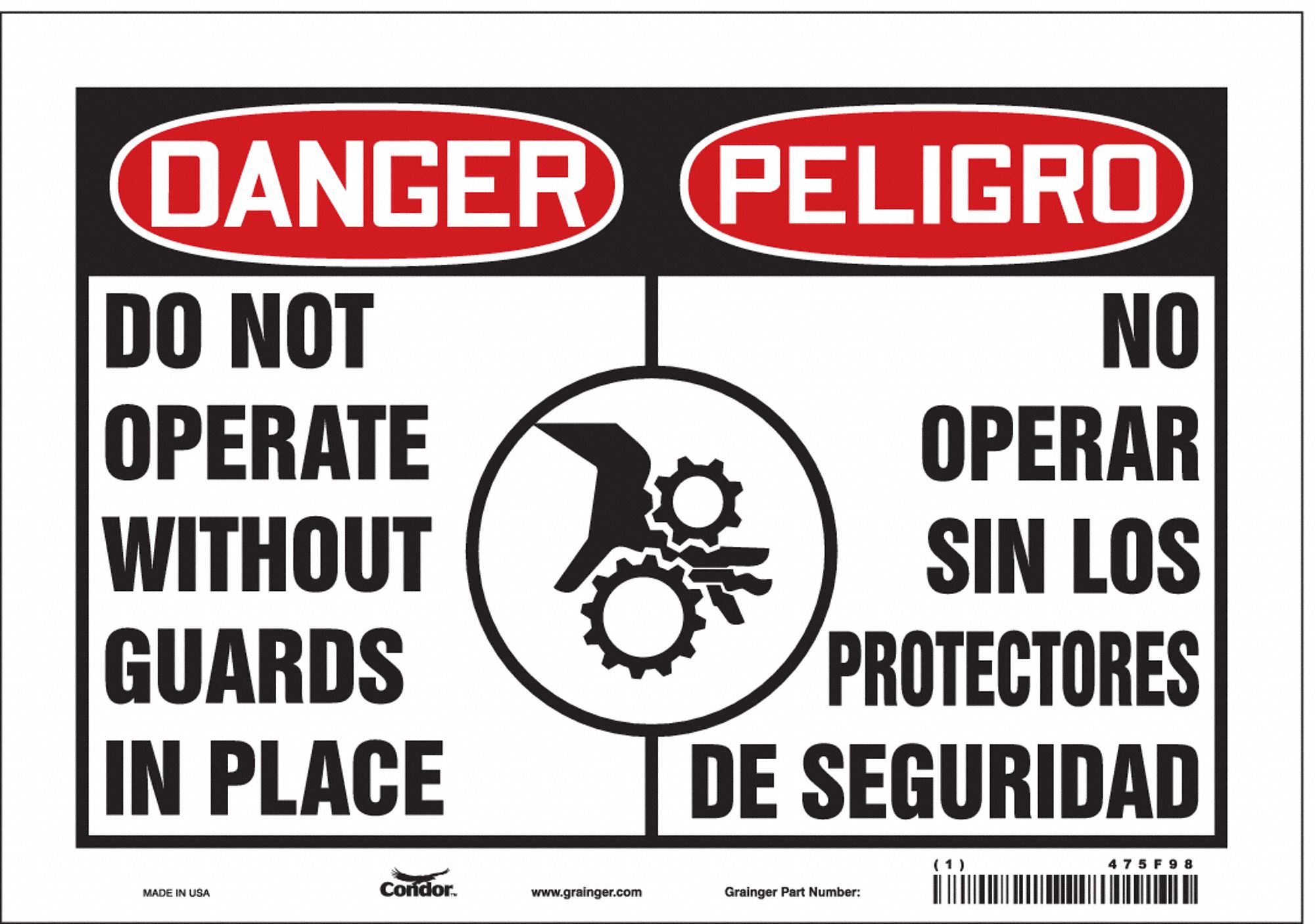 PANNEAU SECURITE,7PO X 10PO,VINYLE