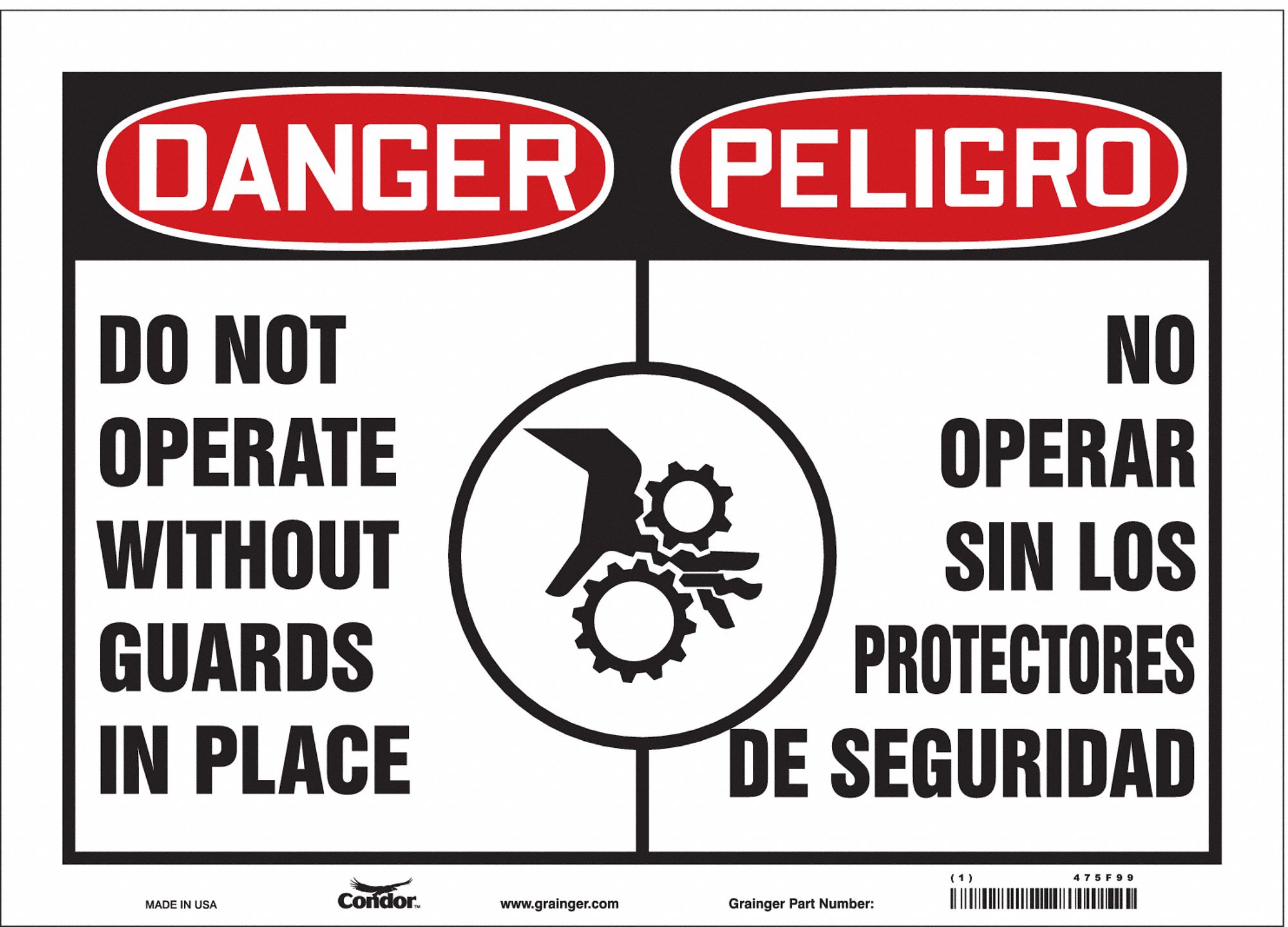 Safety Sign: Vinyl, Adhesive Sign Mounting, 10 in x 14 in Nominal Sign Size, Not Retroreflective