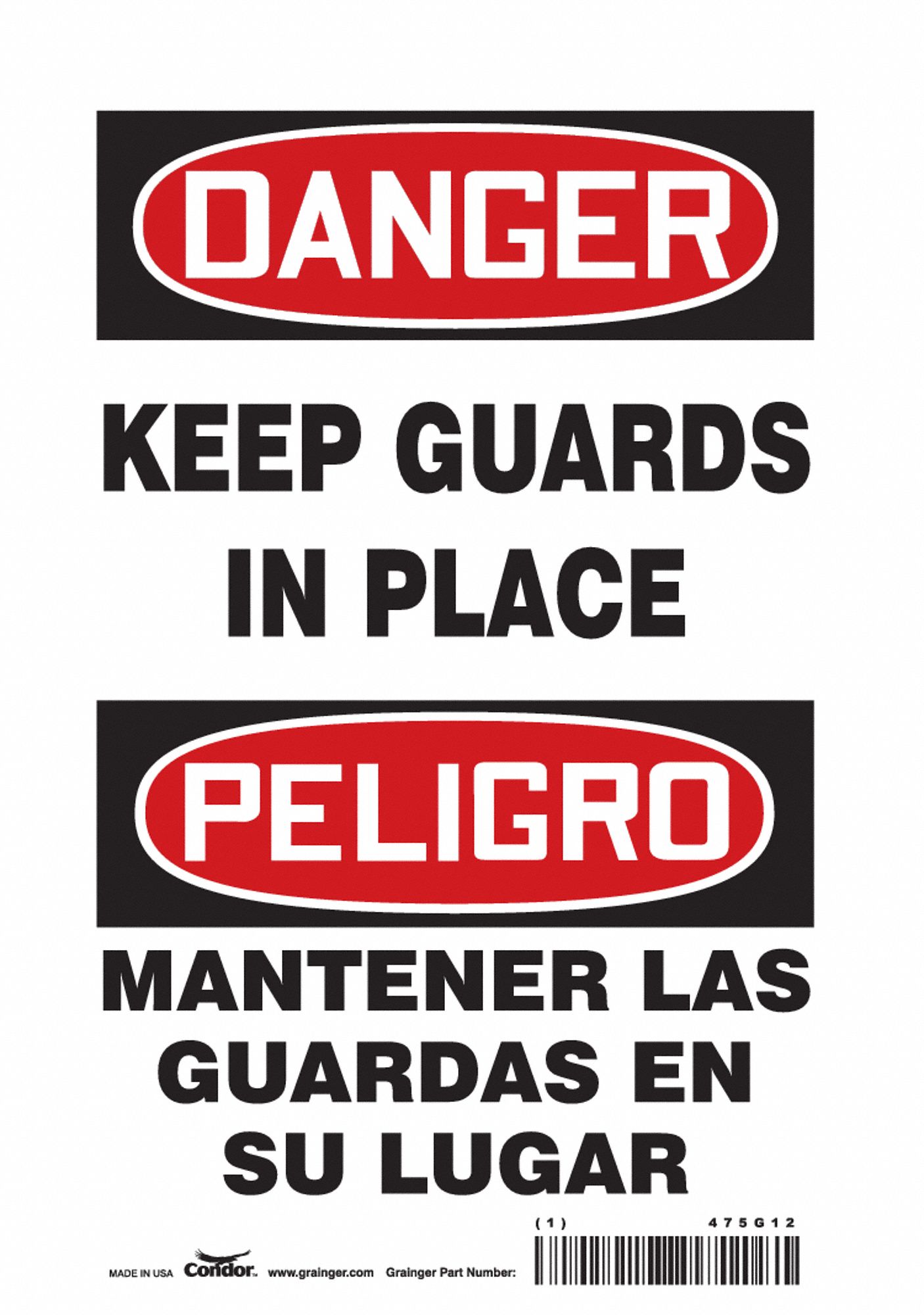 Safety Sign: Vinyl, Adhesive Sign Mounting, 10 in x 7 in Nominal Sign Size, Not Retroreflective