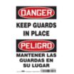 Danger/Peligro: Keep Guards In Place/Mantener Las Guardas En Su Lugar Signs