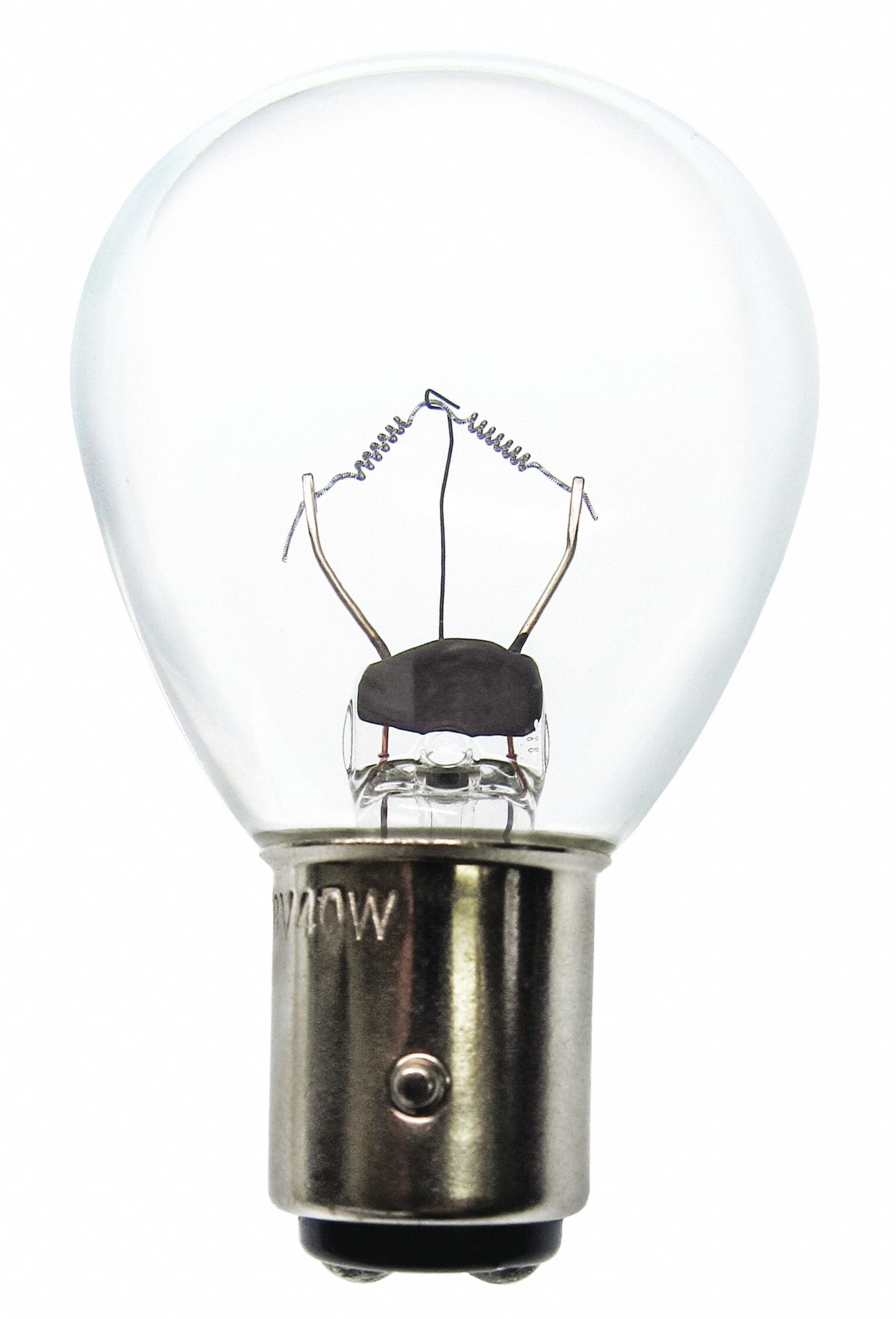 AMPOULE INCANDESCENTE MINIATURE, DOUBLE CONTACT INDEX (BAY15D), POIRE RONDE, RP11
