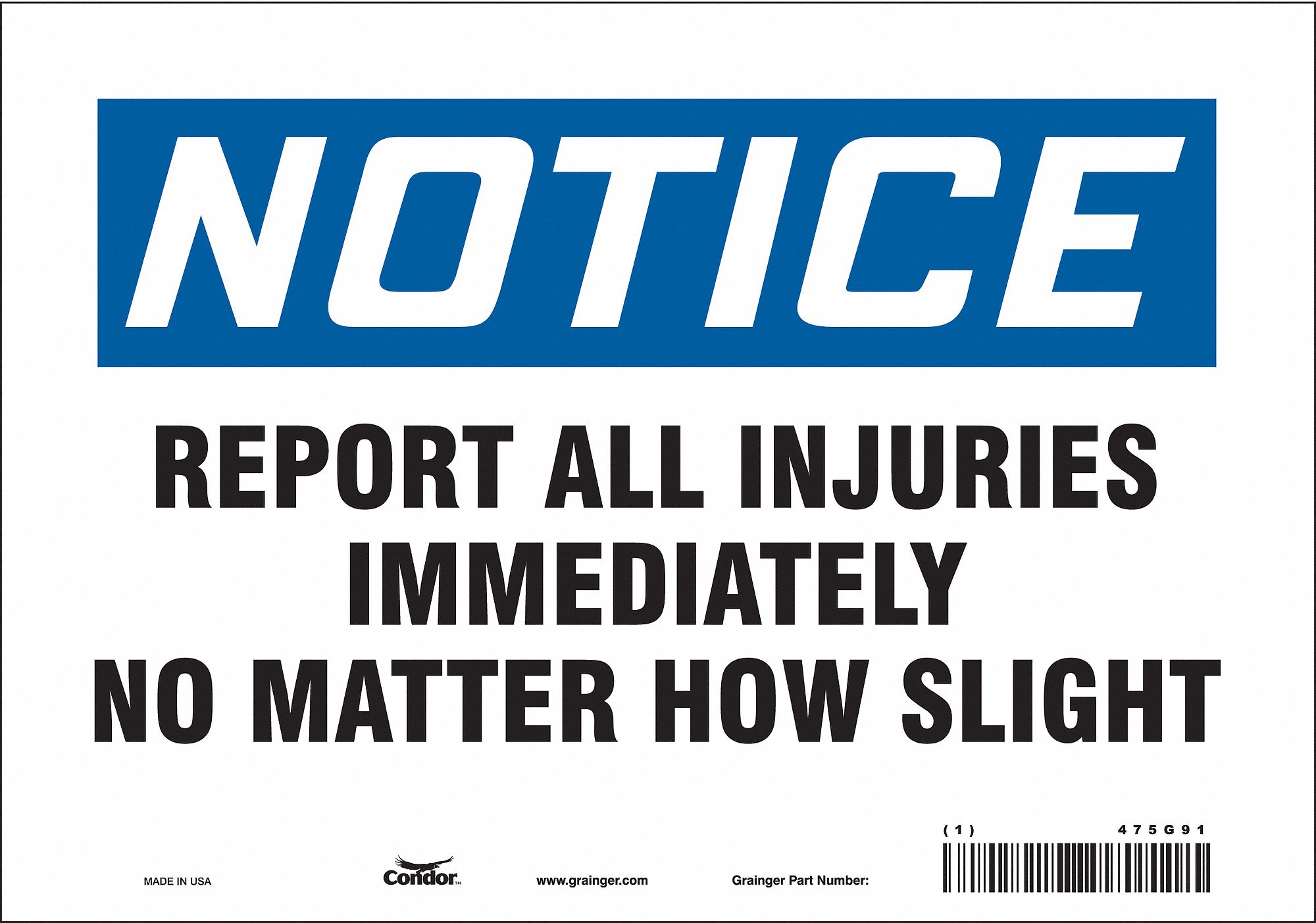 Safety Sign: Vinyl, Adhesive Sign Mounting, 7 in x 10 in Nominal Sign Size, Not Retroreflective