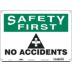 Safety First: No Accidents Signs
