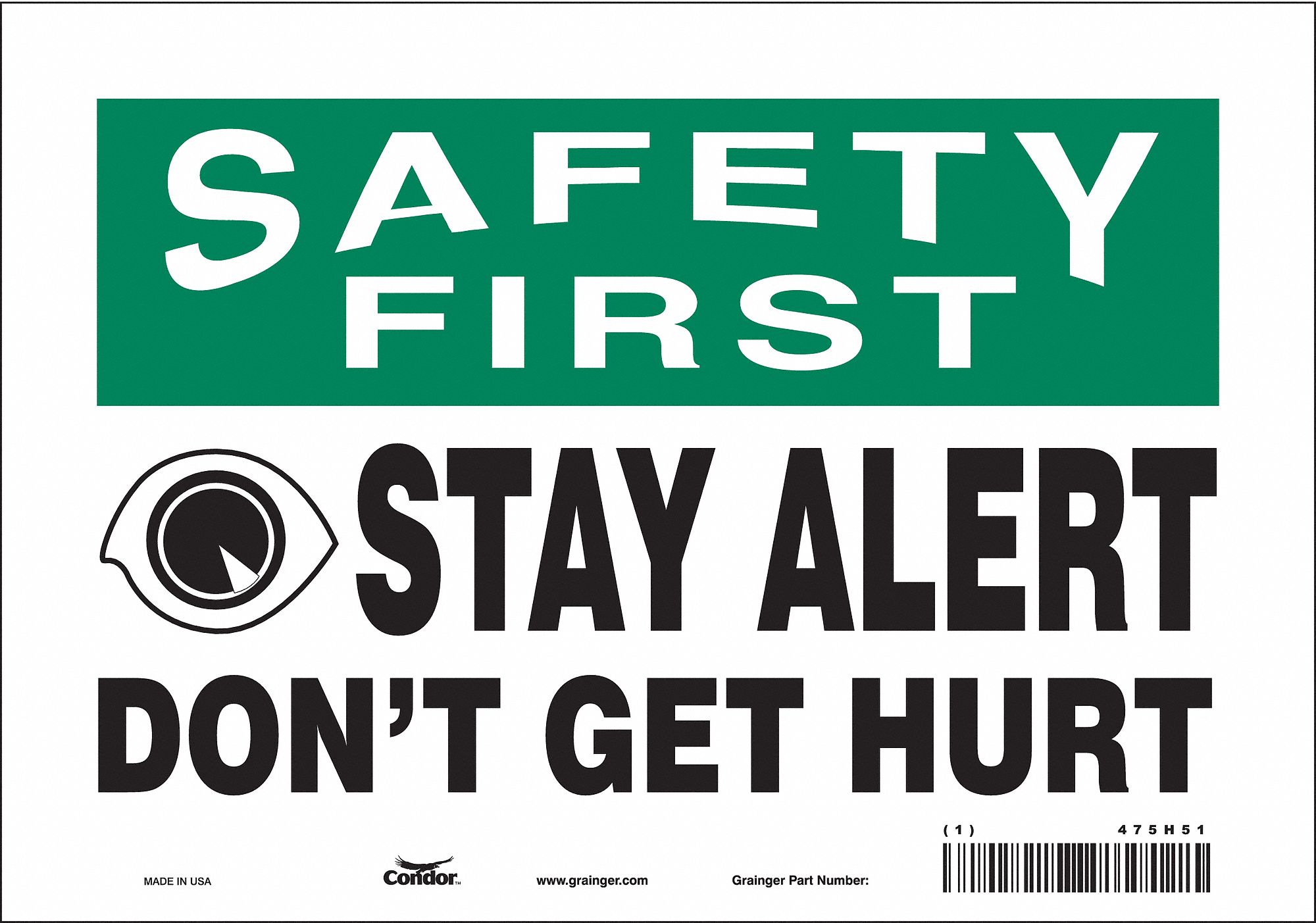 Safety Sign: Vinyl, Adhesive Sign Mounting, 7 in x 10 in Nominal Sign Size, Not Retroreflective