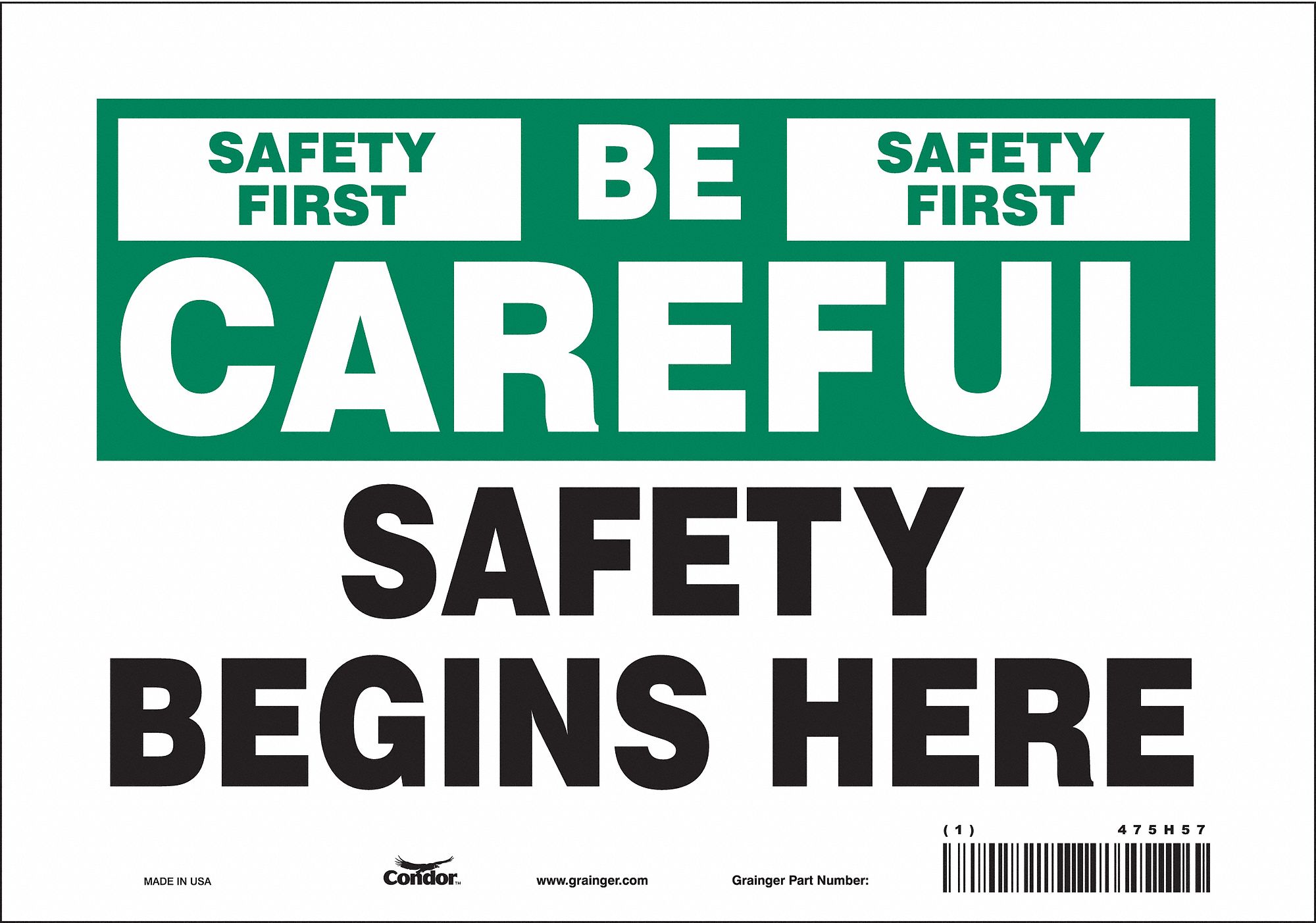 Safety Sign: Vinyl, Adhesive Sign Mounting, 7 in x 10 in Nominal Sign Size, Not Retroreflective