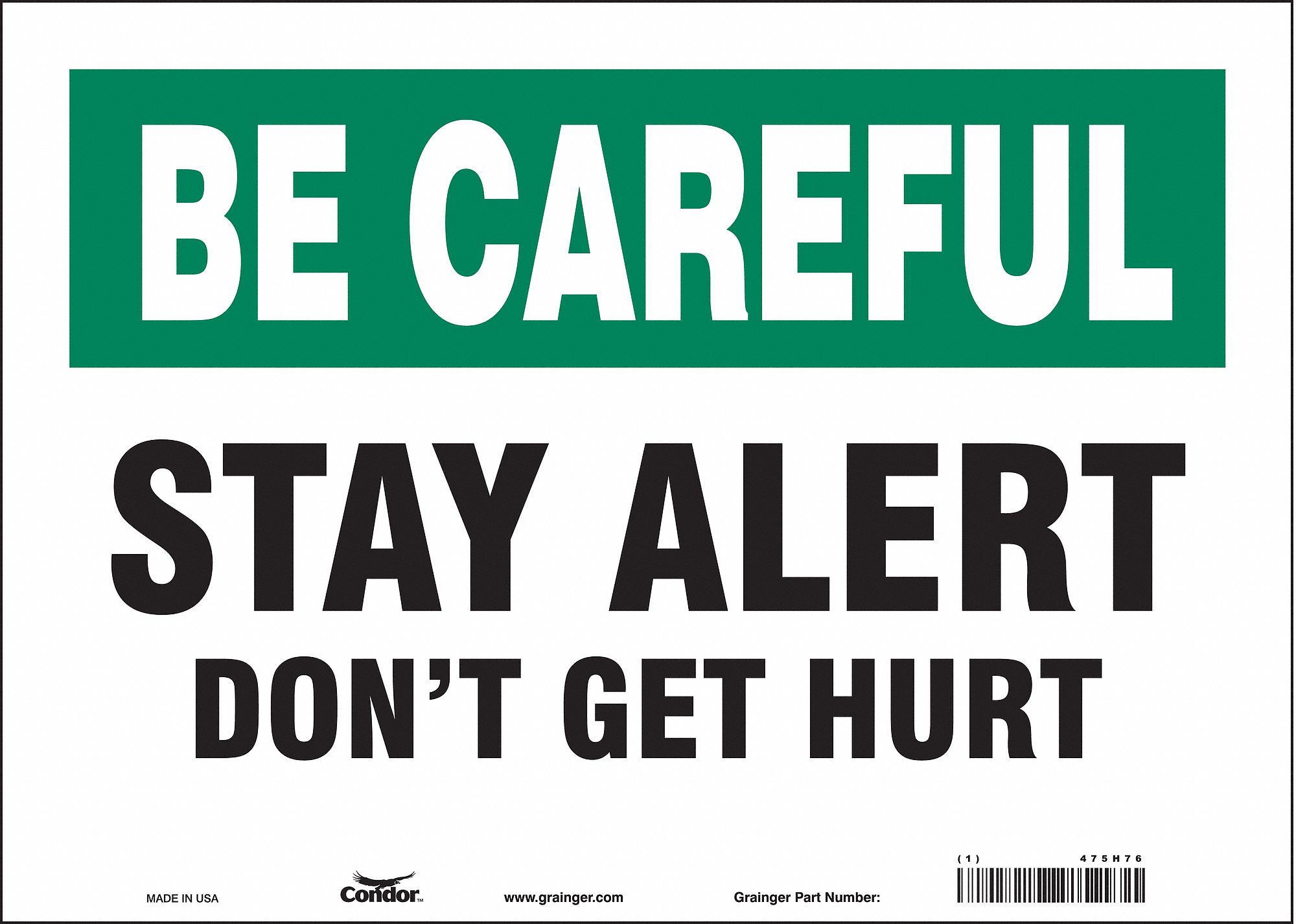 Safety Sign: Vinyl, Adhesive Sign Mounting, 10 in x 14 in Nominal Sign Size, Not Retroreflective