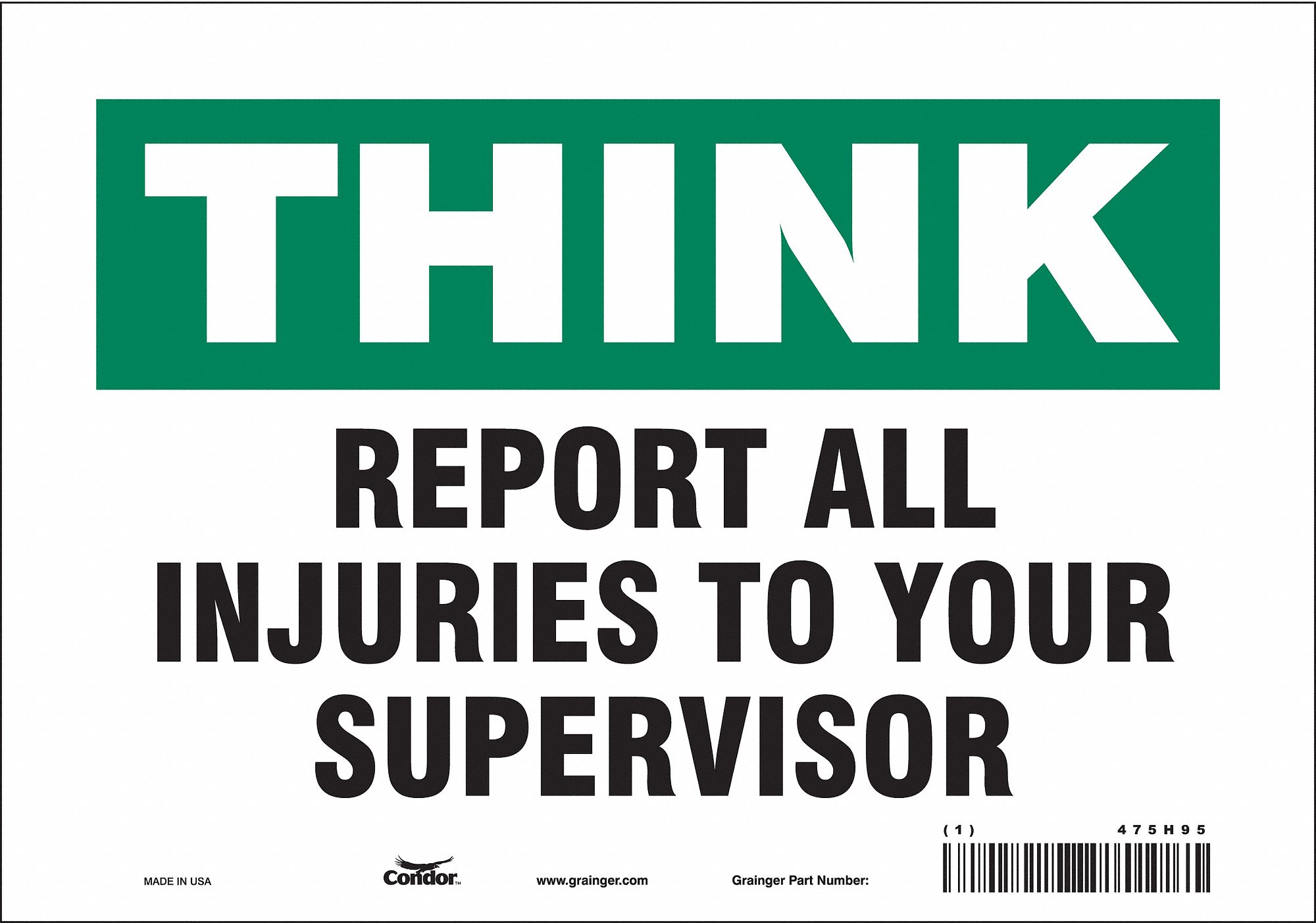 Safety Sign: Vinyl, Adhesive Sign Mounting, 7 in x 10 in Nominal Sign Size, Not Retroreflective