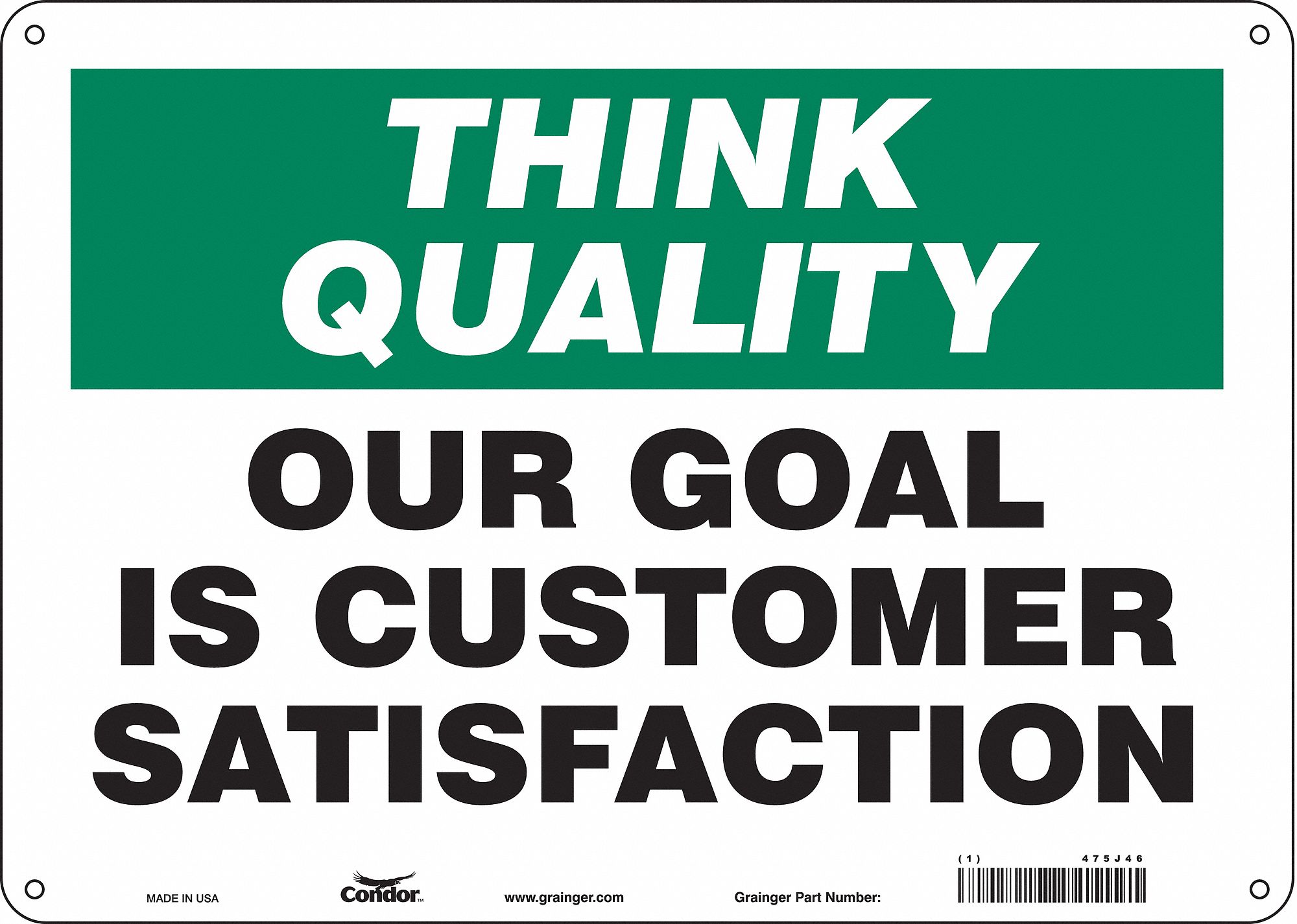 Safety Sign: Polyethylene, Mounting Holes Sign Mounting, 10 in x 14 in Nominal Sign Size, Wall