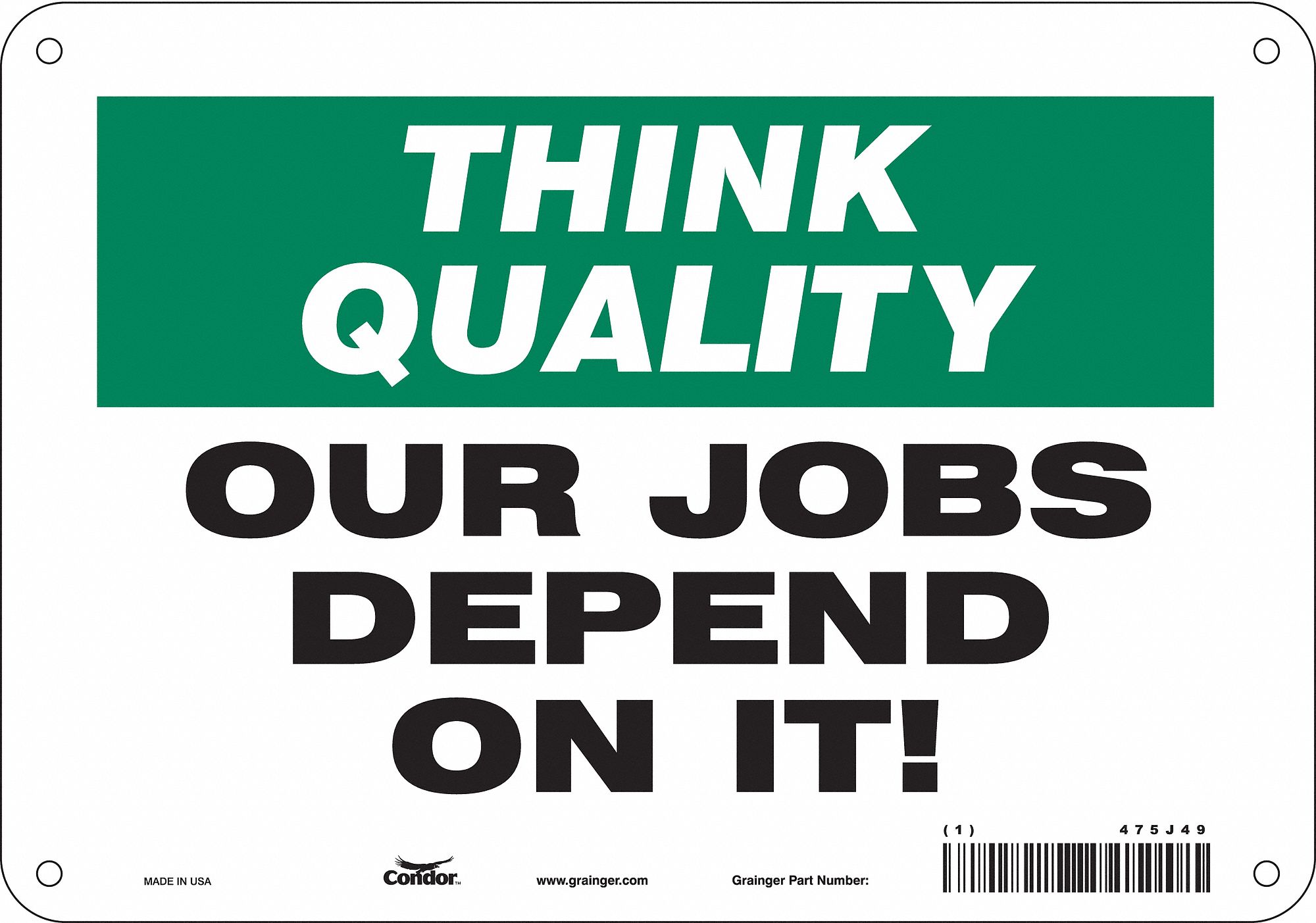 Safety Sign: Aluminum, Mounting Holes Sign Mounting, 7 in x 10 in Nominal Sign Size, 0.032 in Thick