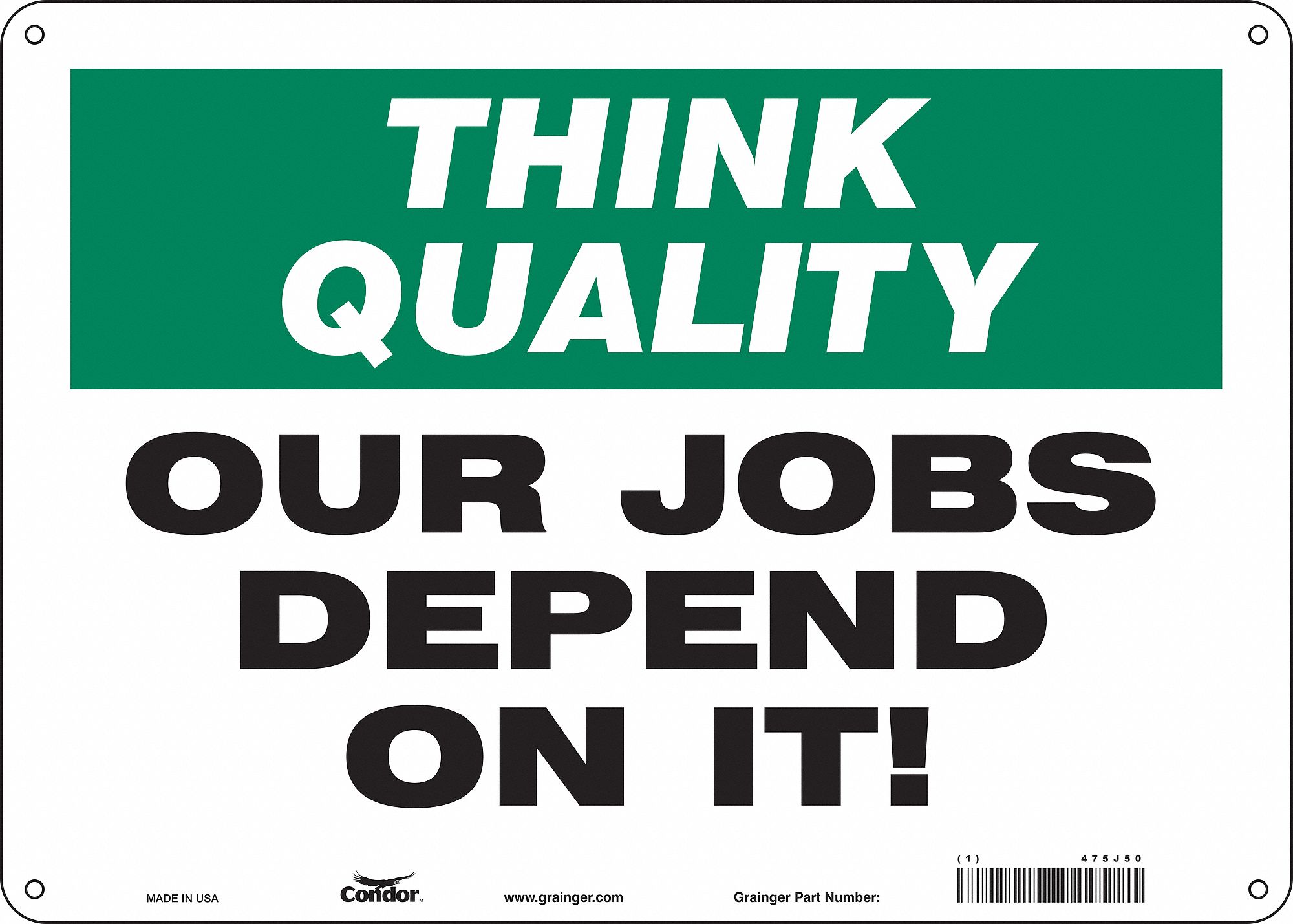 Safety Sign: Aluminum, Mounting Holes Sign Mounting, 10 in x 14 in Nominal Sign Size, 0.032 in Thick