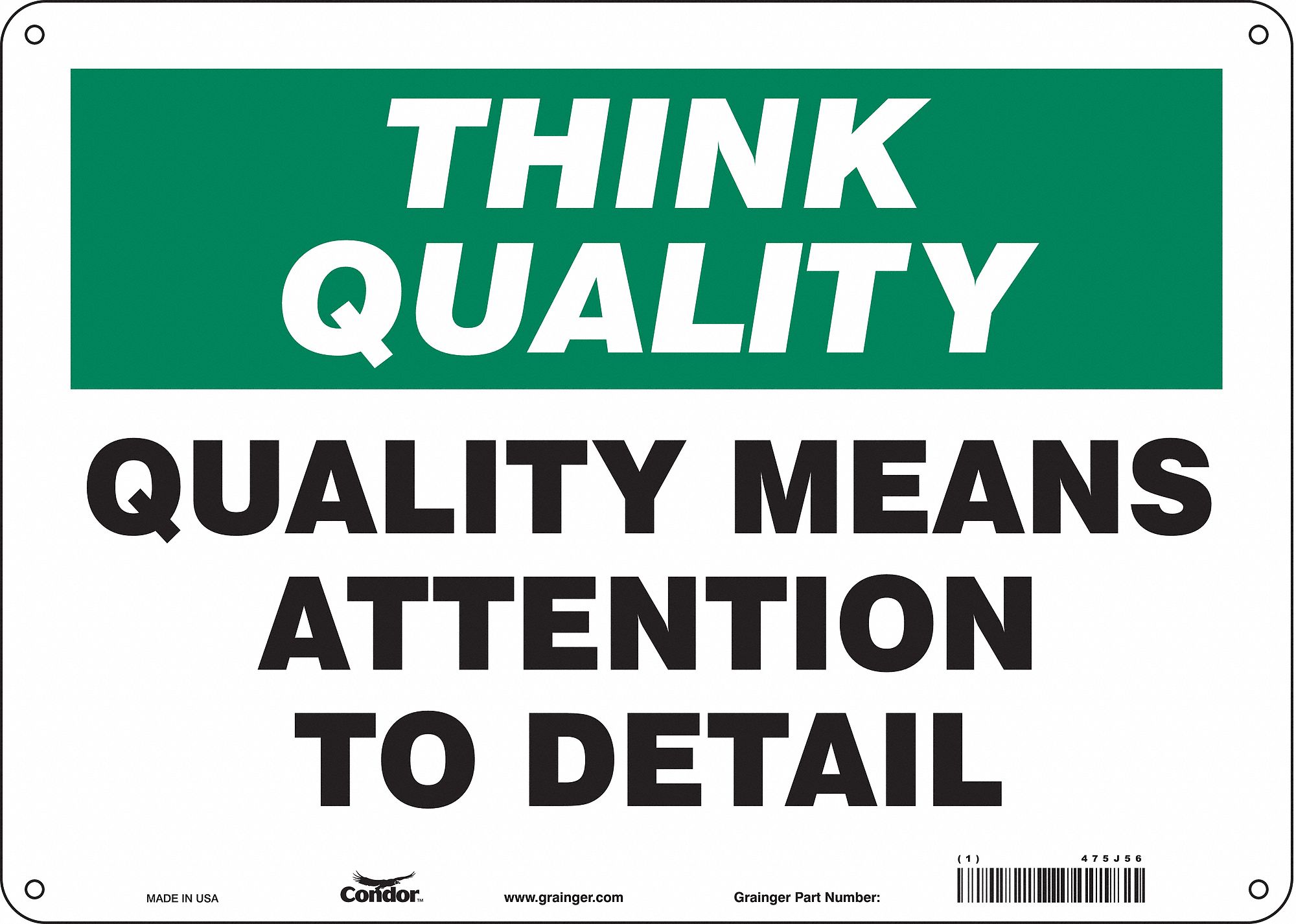 Safety Sign: Aluminum, Mounting Holes Sign Mounting, 10 in x 14 in Nominal Sign Size, 0.032 in Thick