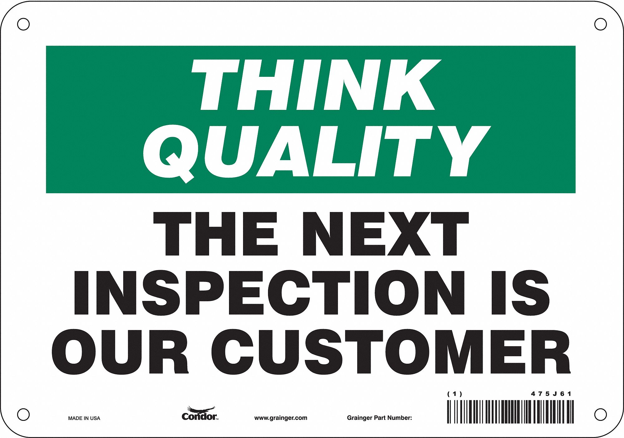 Safety Sign: Aluminum, Mounting Holes Sign Mounting, 7 in x 10 in Nominal Sign Size, 0.032 in Thick