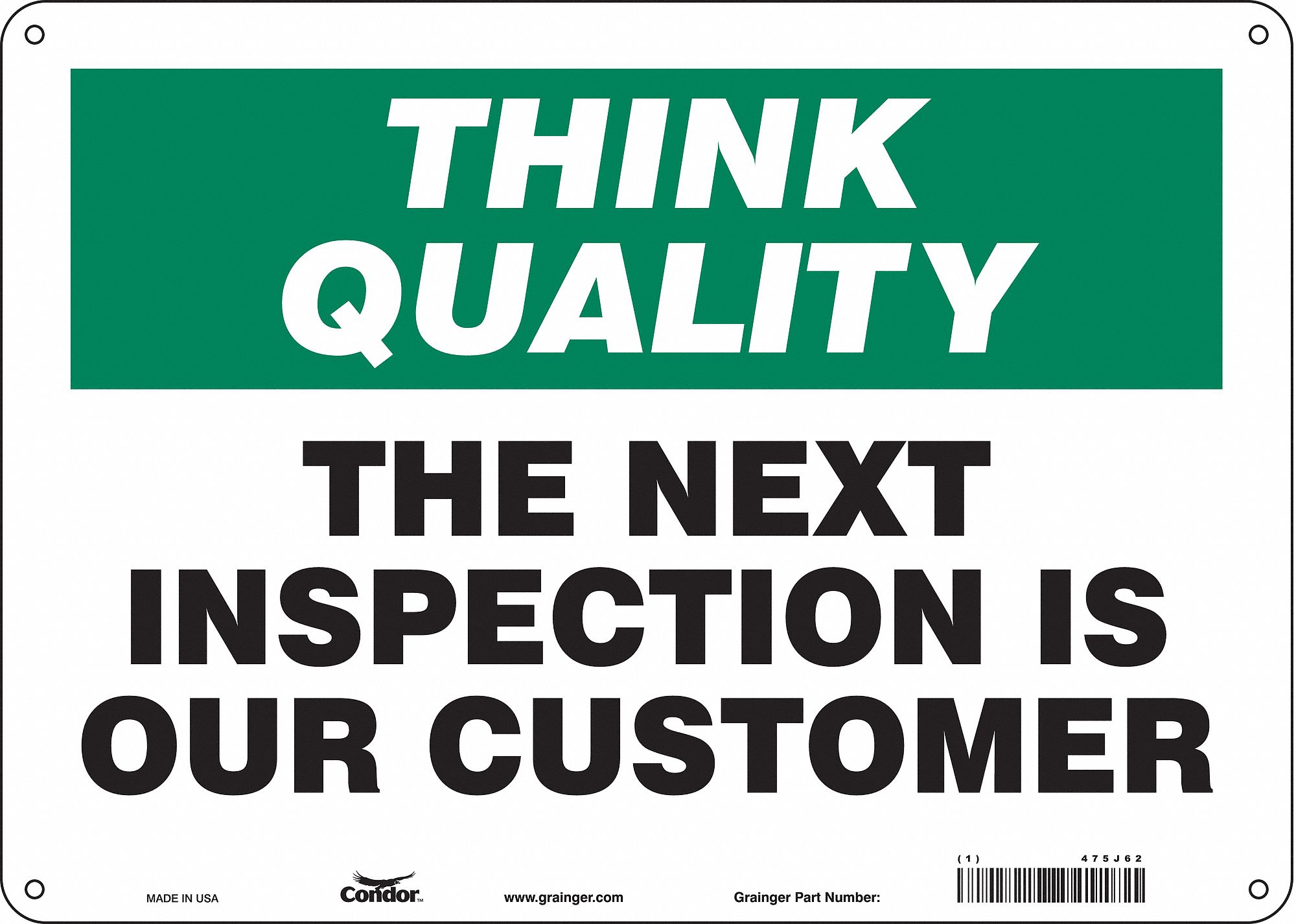 Safety Sign: Aluminum, Mounting Holes Sign Mounting, 10 in x 14 in Nominal Sign Size, 0.032 in Thick