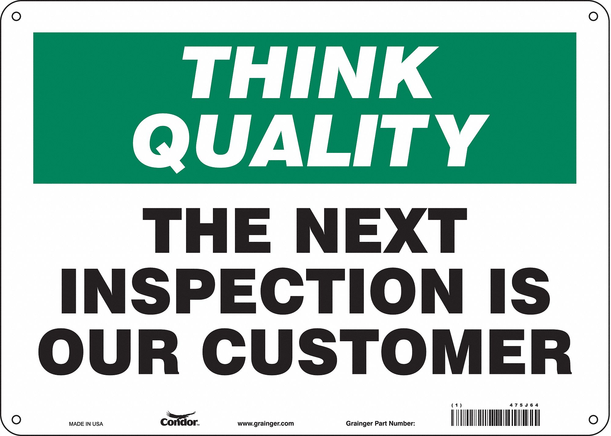 Safety Sign: Polyethylene, Mounting Holes Sign Mounting, 10 in x 14 in Nominal Sign Size, Wall