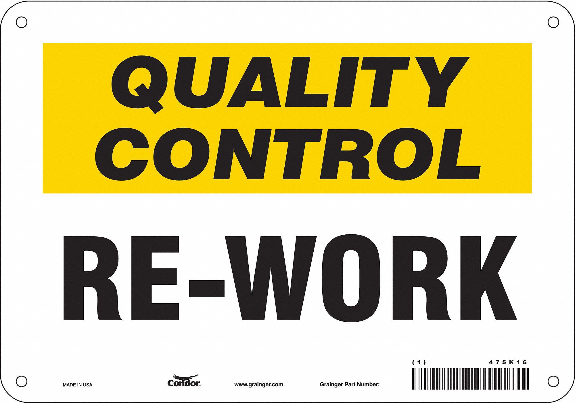Safety Sign, 7 in x 10 in, Aluminum