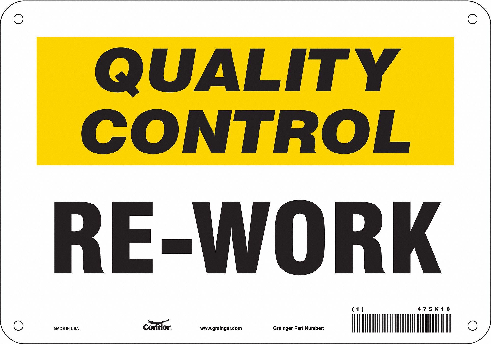 Safety Sign, 7 in x 10 in, Polyethylene