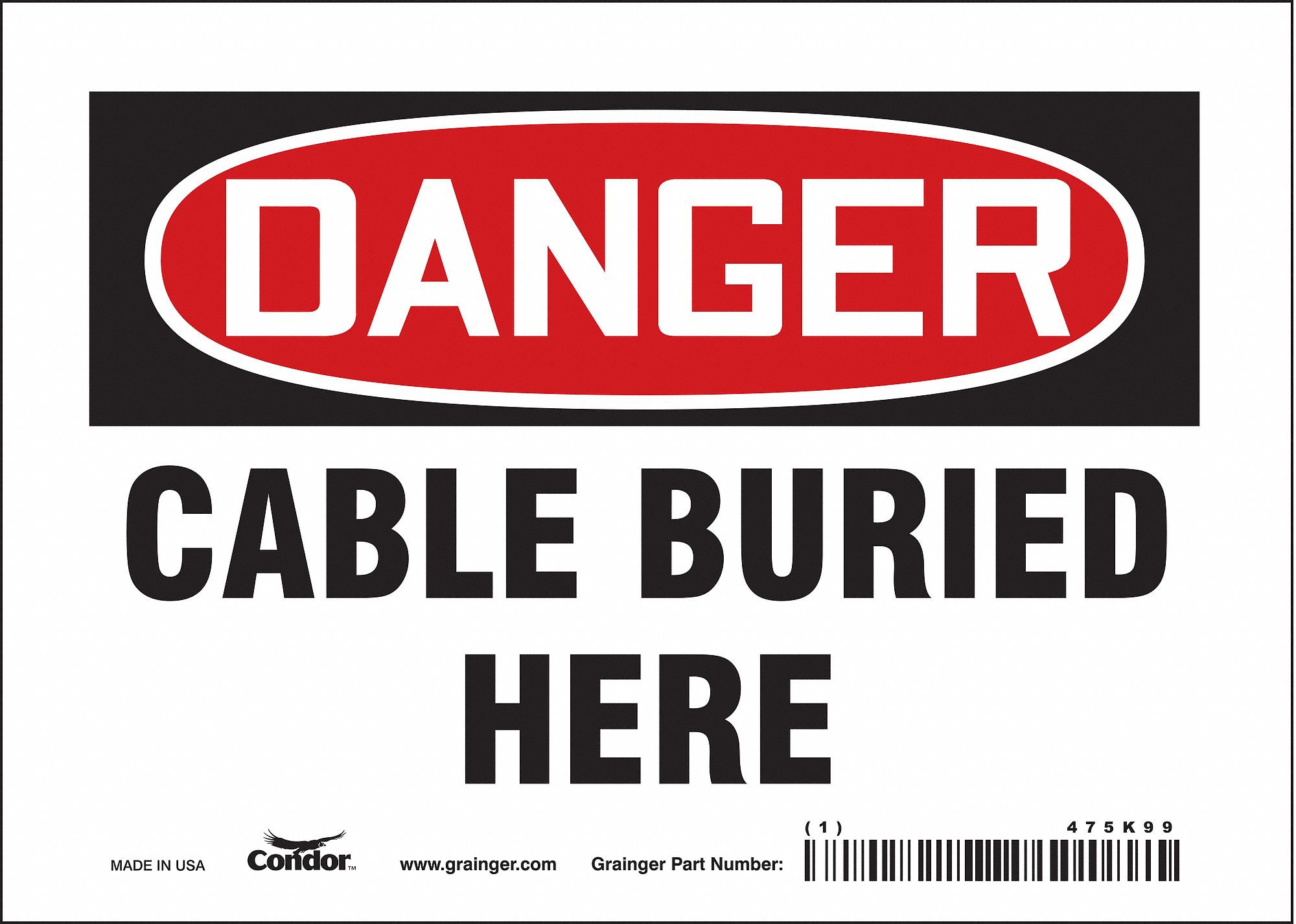 Safety Sign: Vinyl, Adhesive Sign Mounting, 5 in x 7 in Nominal Sign Size, Not Retroreflective