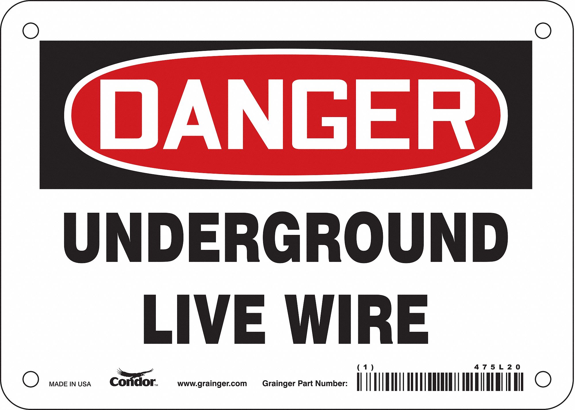 Safety Sign: Vinyl, Adhesive Sign Mounting, 5 in x 7 in Nominal Sign Size, Not Retroreflective