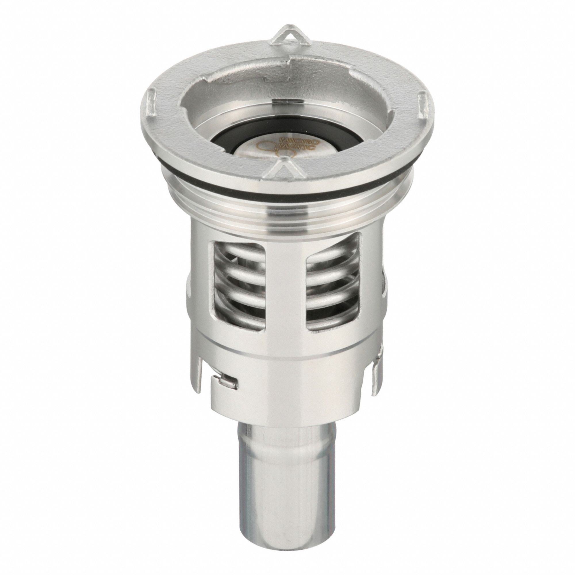 Tote Valve: Container Valve, Stainless Steel, 2 1/2 in RSV, 5 in Downtube Lg, EPDM