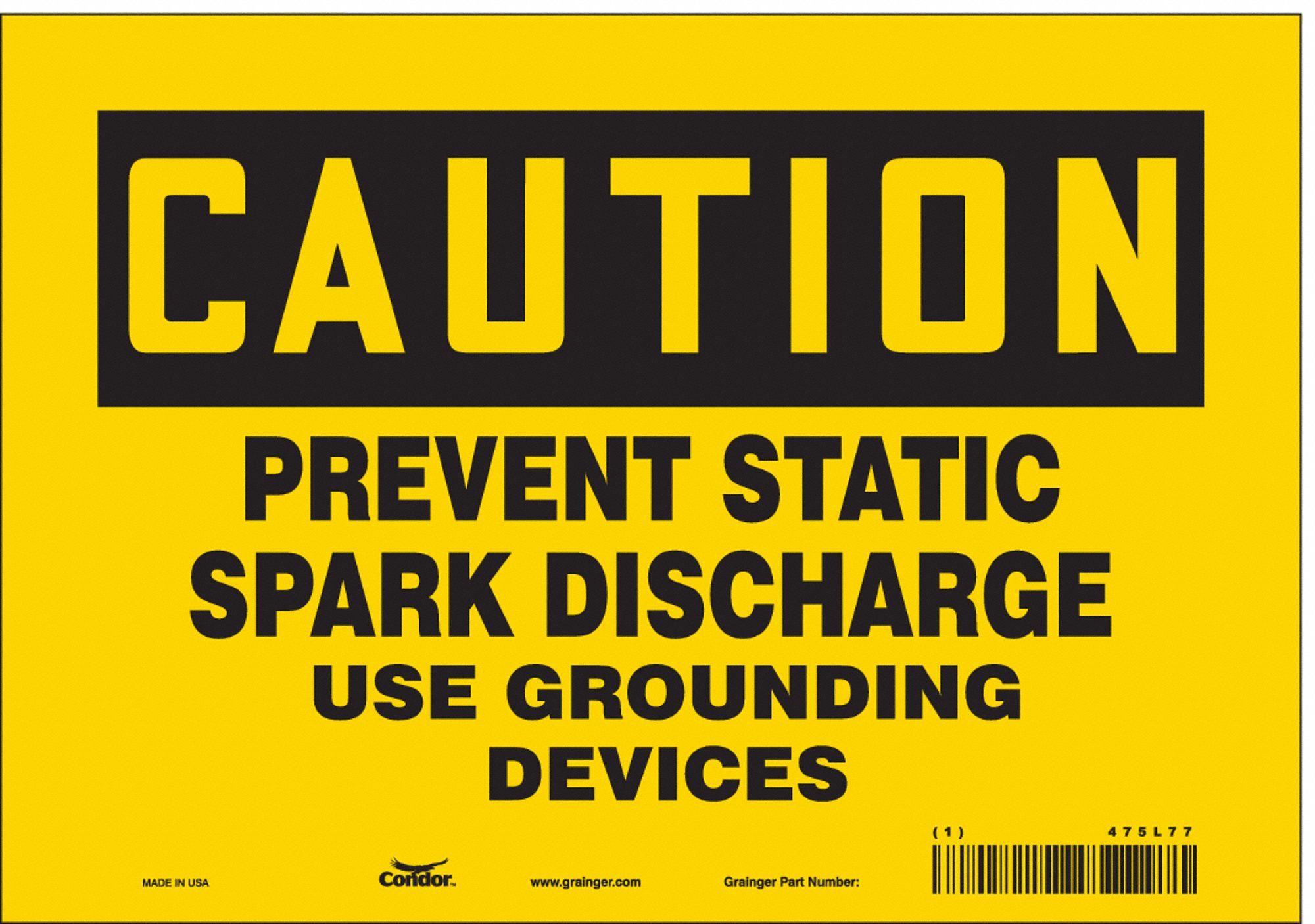 Safety Sign: Vinyl, Adhesive Sign Mounting, 7 in x 10 in Nominal Sign Size, Not Retroreflective