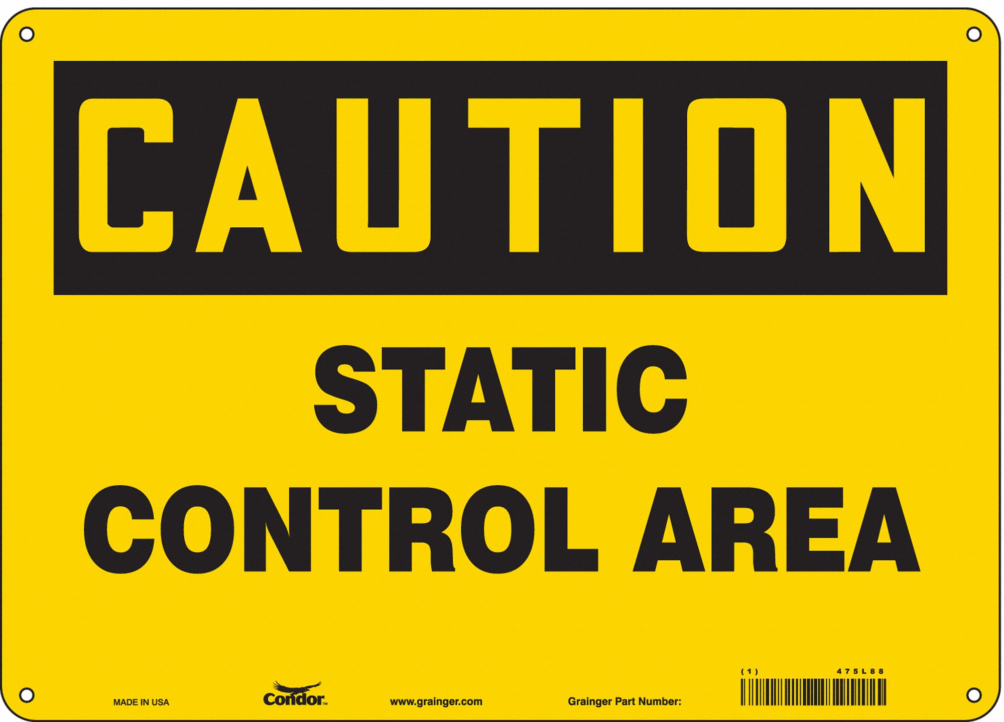 Safety Sign, 10 in x 14 in, Aluminum