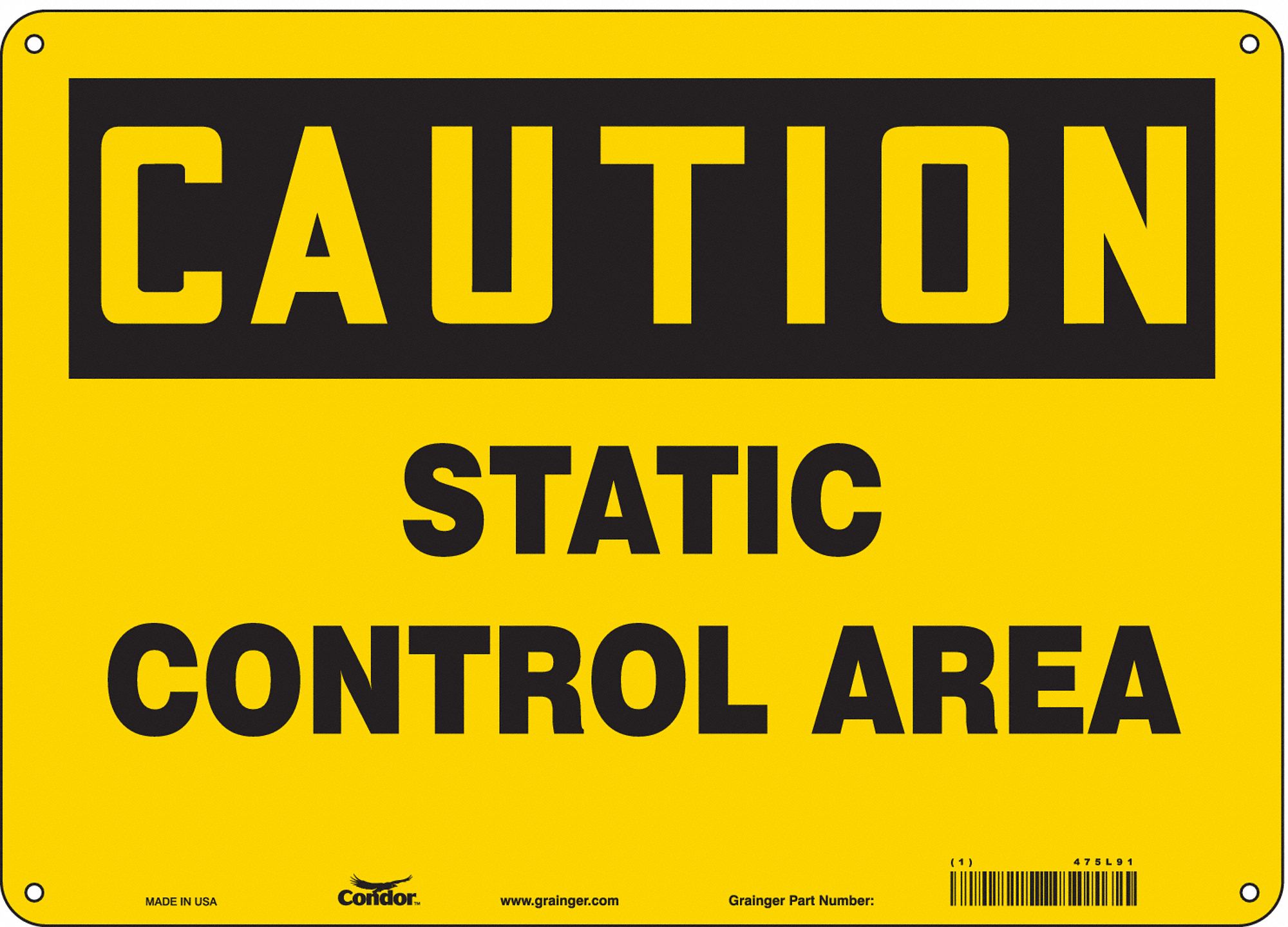 Safety Sign, 10 in x 14 in, Polyethylene