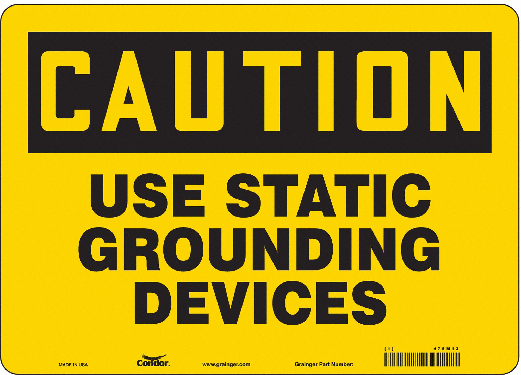 Safety Sign: Polyethylene, Mounting Holes Sign Mounting, 10 in x 14 in Nominal Sign Size