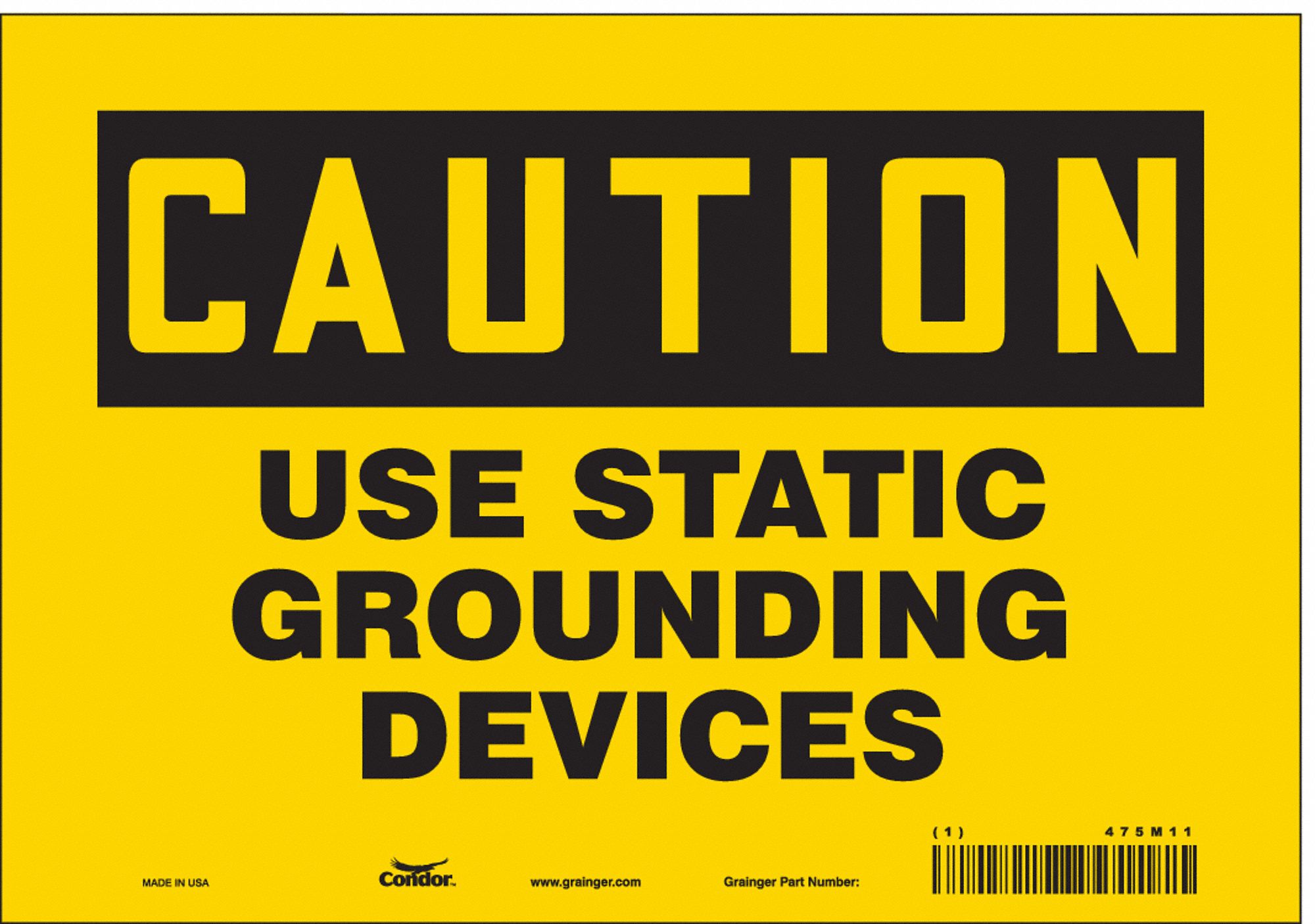 Safety Sign: Vinyl, Adhesive Sign Mounting, 7 in x 10 in Nominal Sign Size, Not Retroreflective