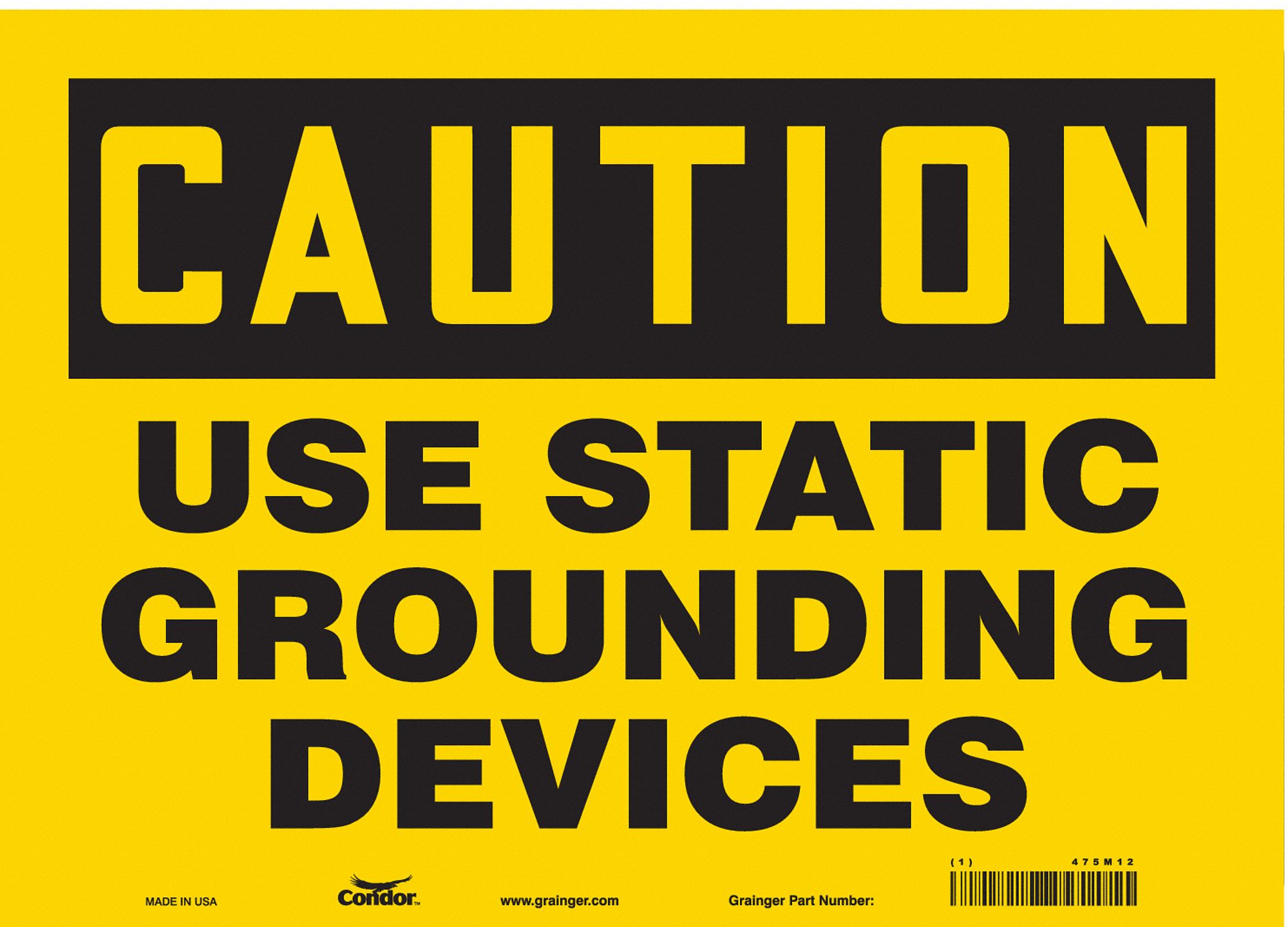 Safety Sign: Vinyl, Adhesive Sign Mounting, 10 in x 14 in Nominal Sign Size, Not Retroreflective