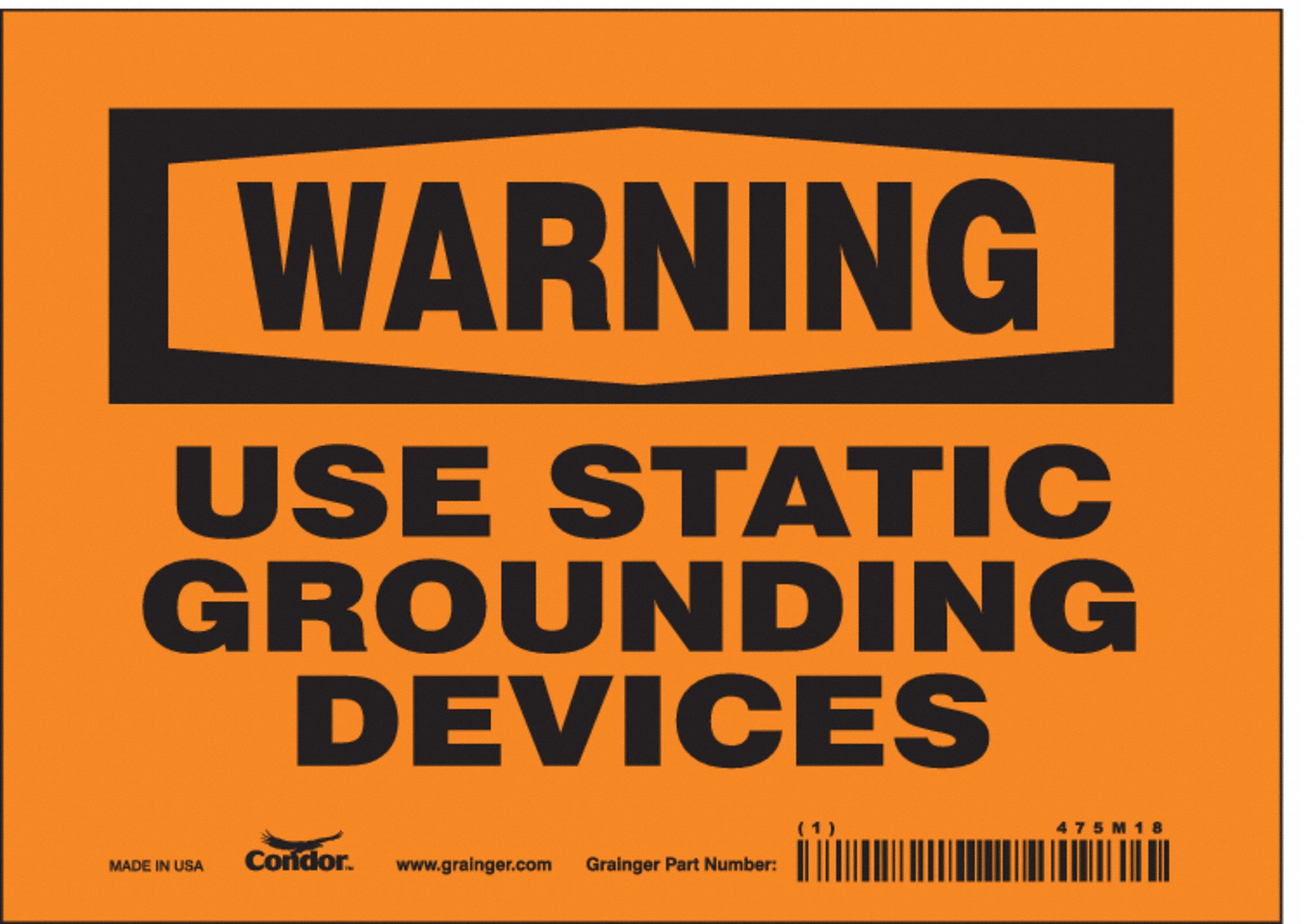 Safety Sign: Vinyl, Adhesive Sign Mounting, 5 in x 7 in Nominal Sign Size, Not Retroreflective