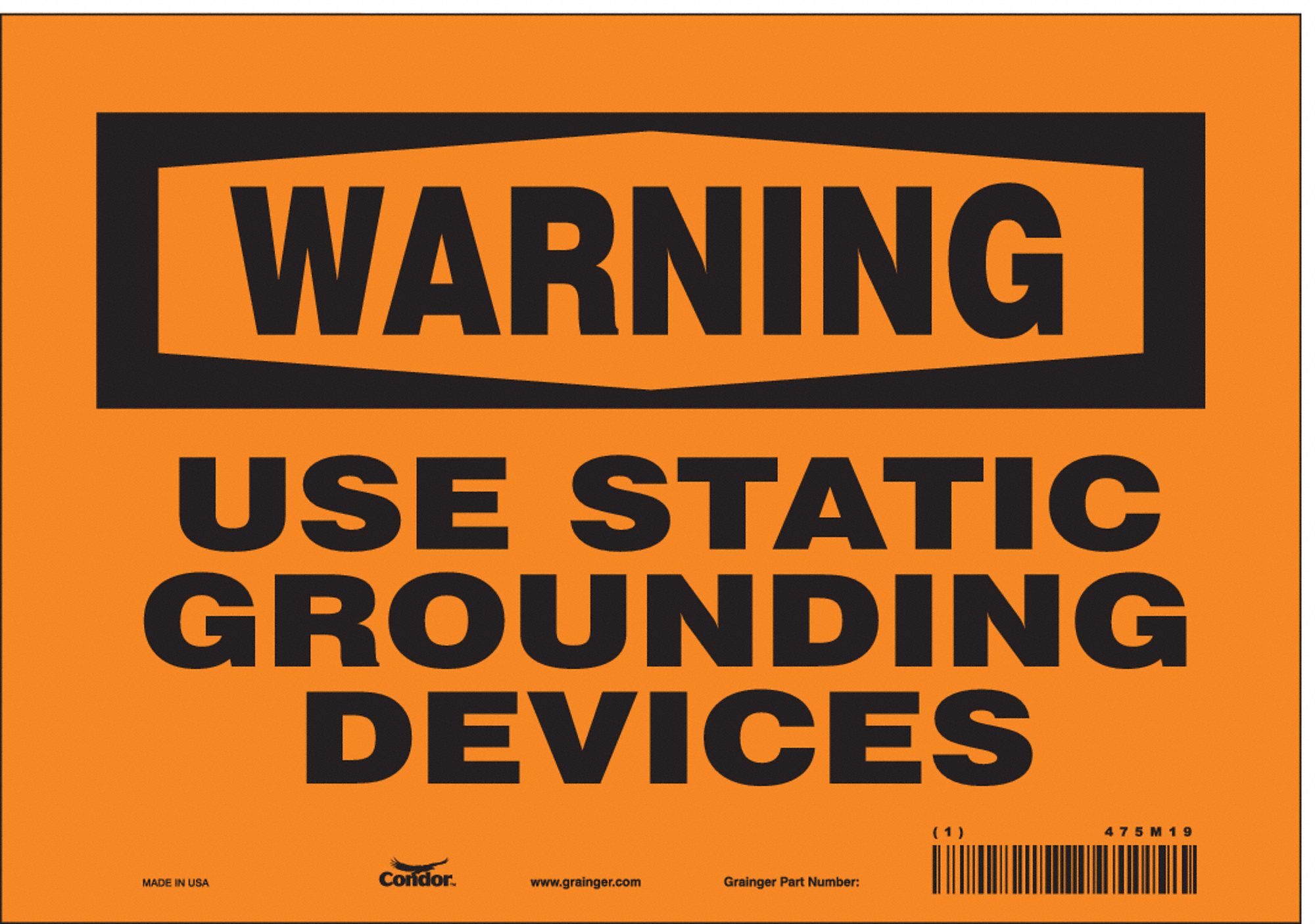 Safety Sign: Vinyl, Adhesive Sign Mounting, 7 in x 10 in Nominal Sign Size, Not Retroreflective