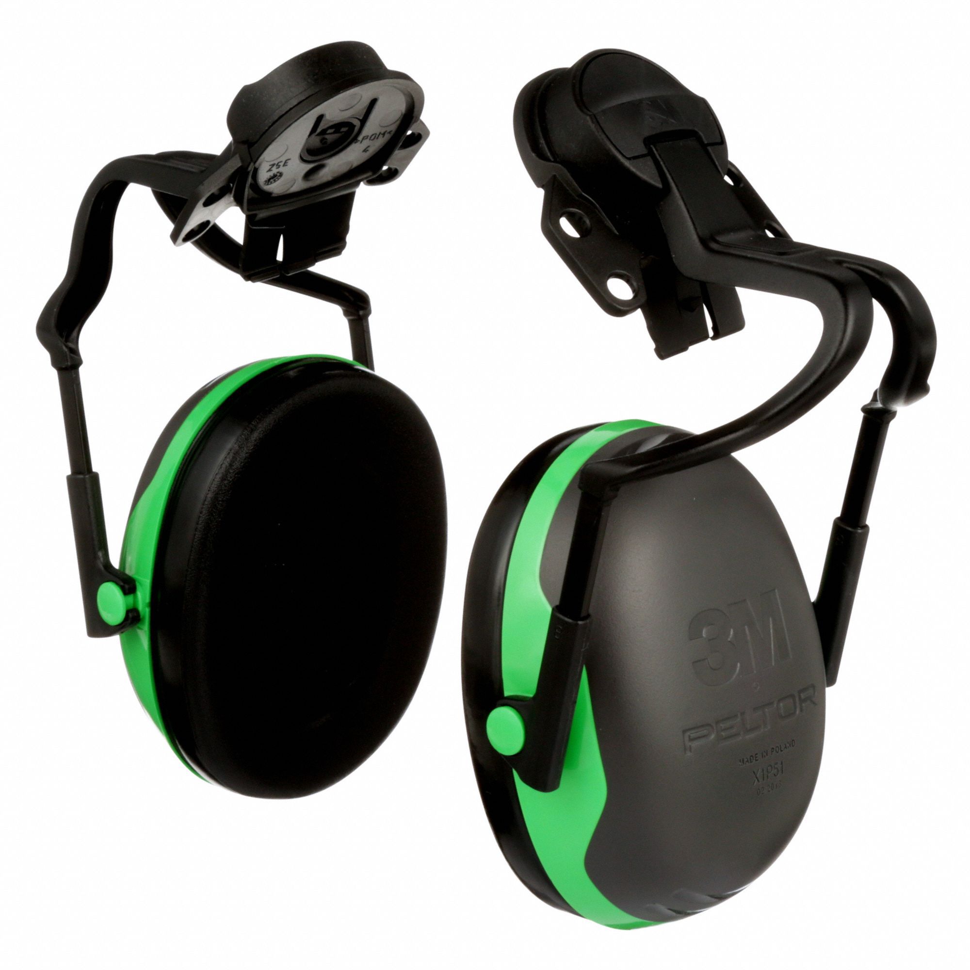 Earmuffs Black/Green Foldable