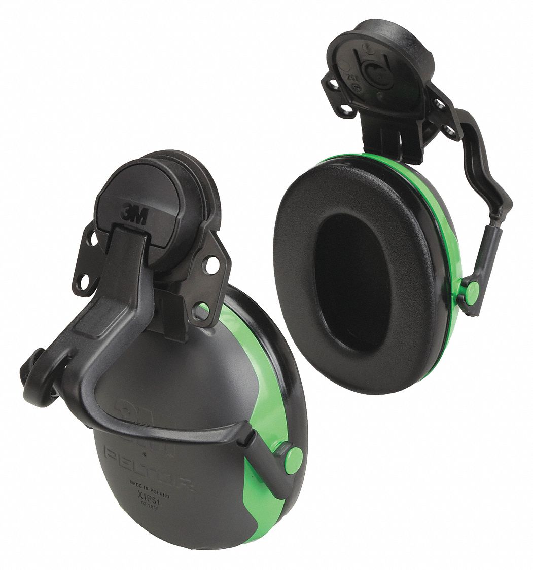 3m Hard Hat Mounted Ear Muffs, 20dB Noise Reduction Rating NRR