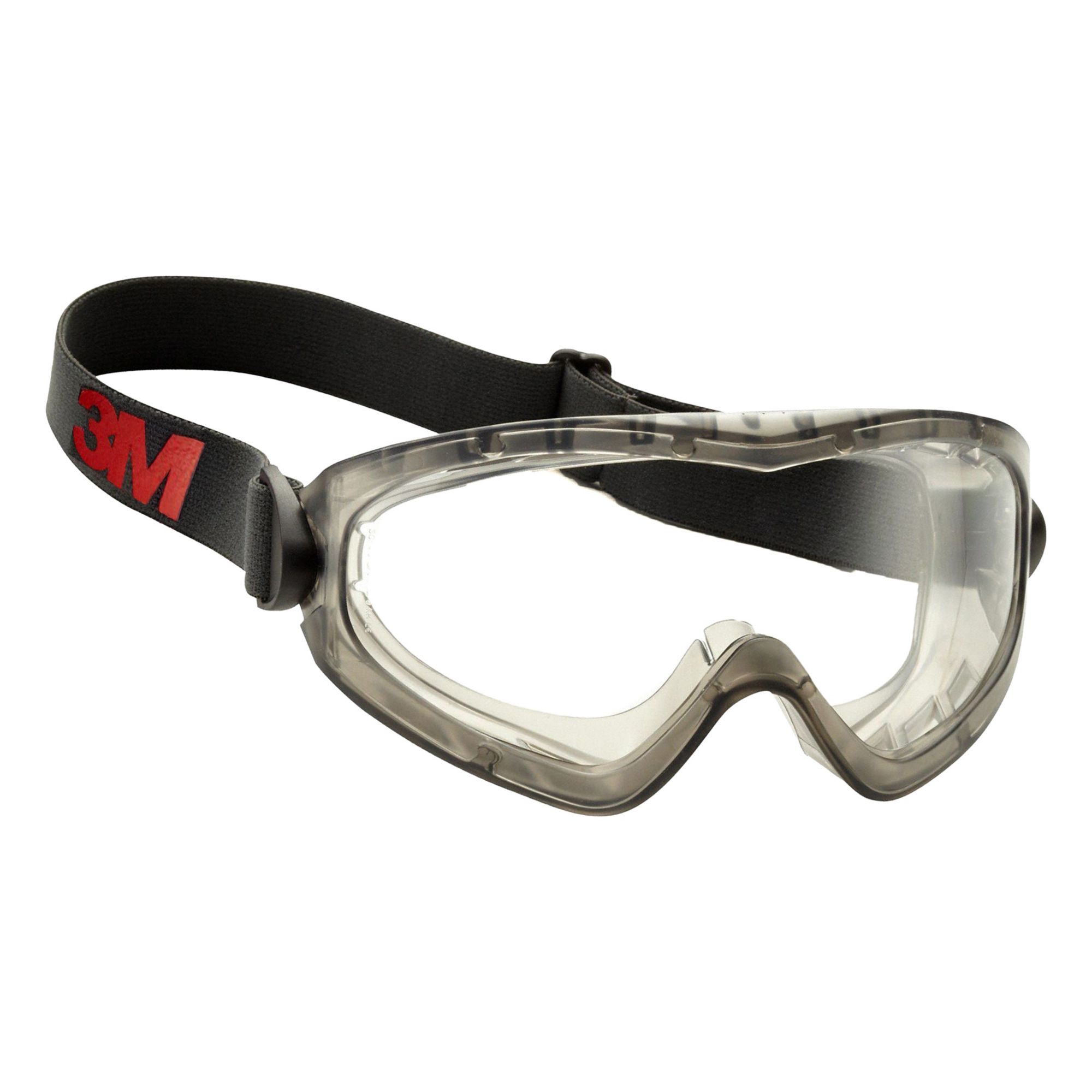 3M, Clear Lens Color, Anti-Fog/Scratch-Resistant, Safety Goggles