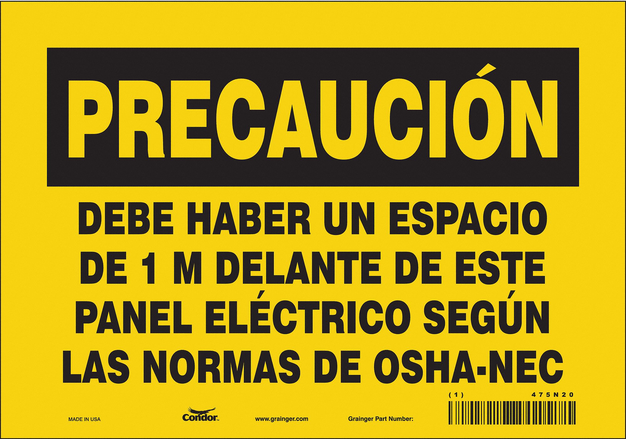 Safety Sign: Vinyl, Adhesive Sign Mounting, 7 in x 10 in Nominal Sign Size, Not Retroreflective