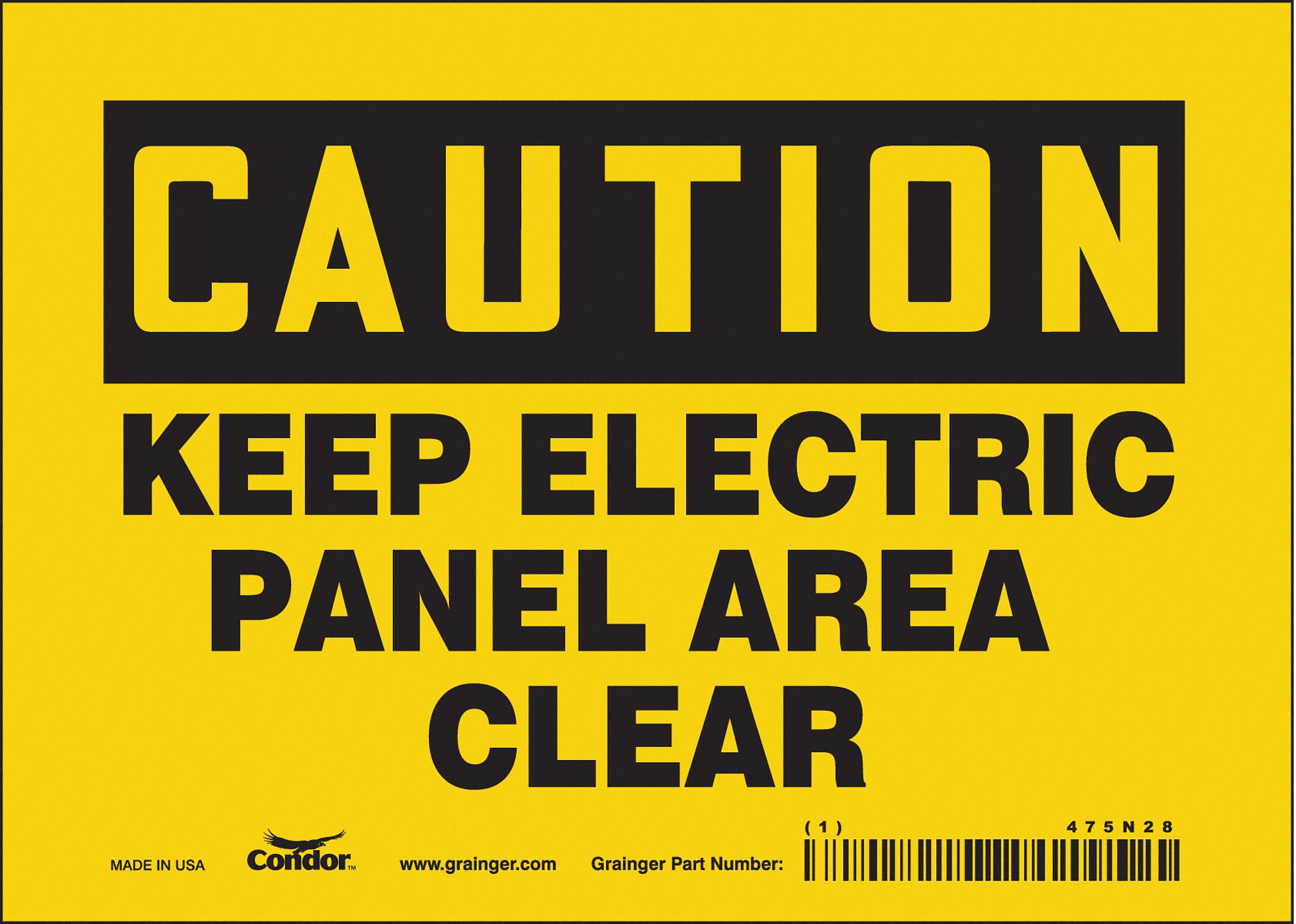 PANNEAU SECURITE,5PO X 7PO,VINYLE