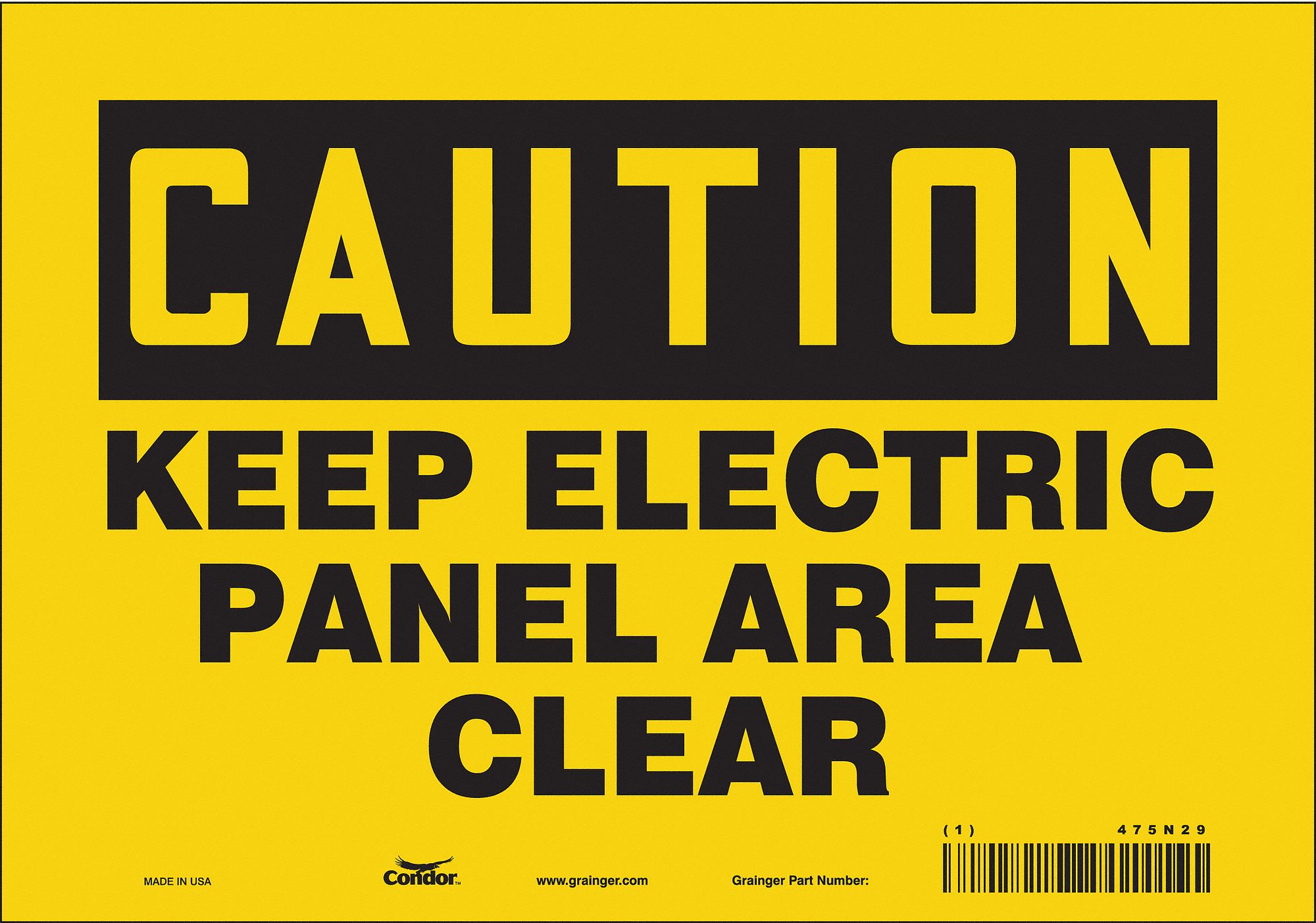 Safety Sign: Vinyl, Adhesive Sign Mounting, 7 in x 10 in Nominal Sign Size, Not Retroreflective