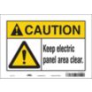 Caution: Keep Electric Panel Area Clear. Signs