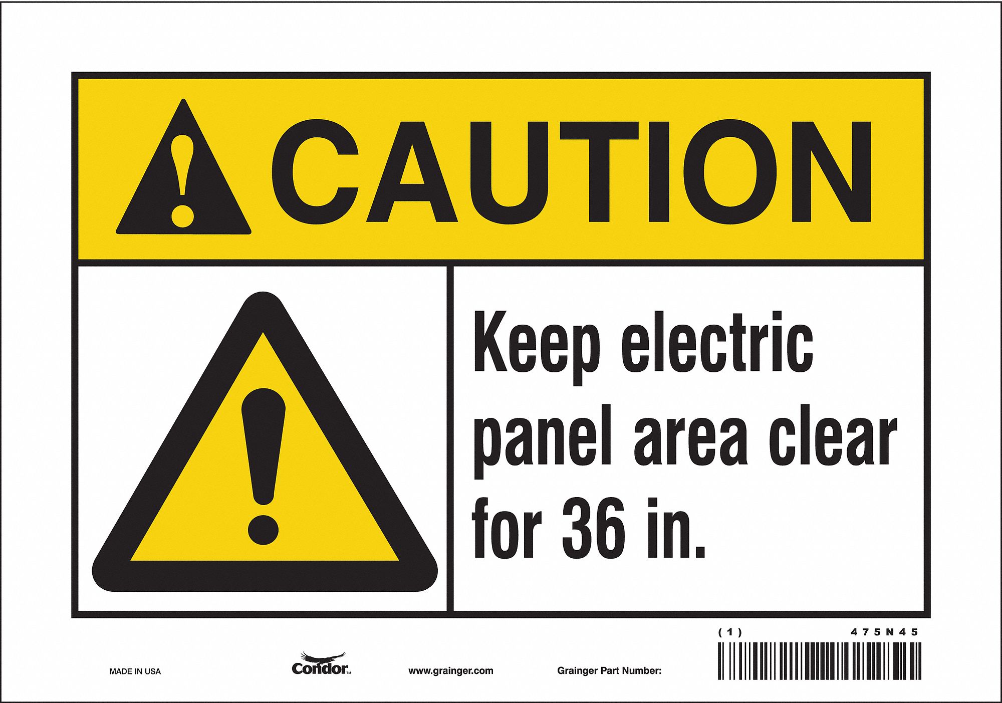 PANNEAU SECURITE,7PO X 10PO,VINYLE