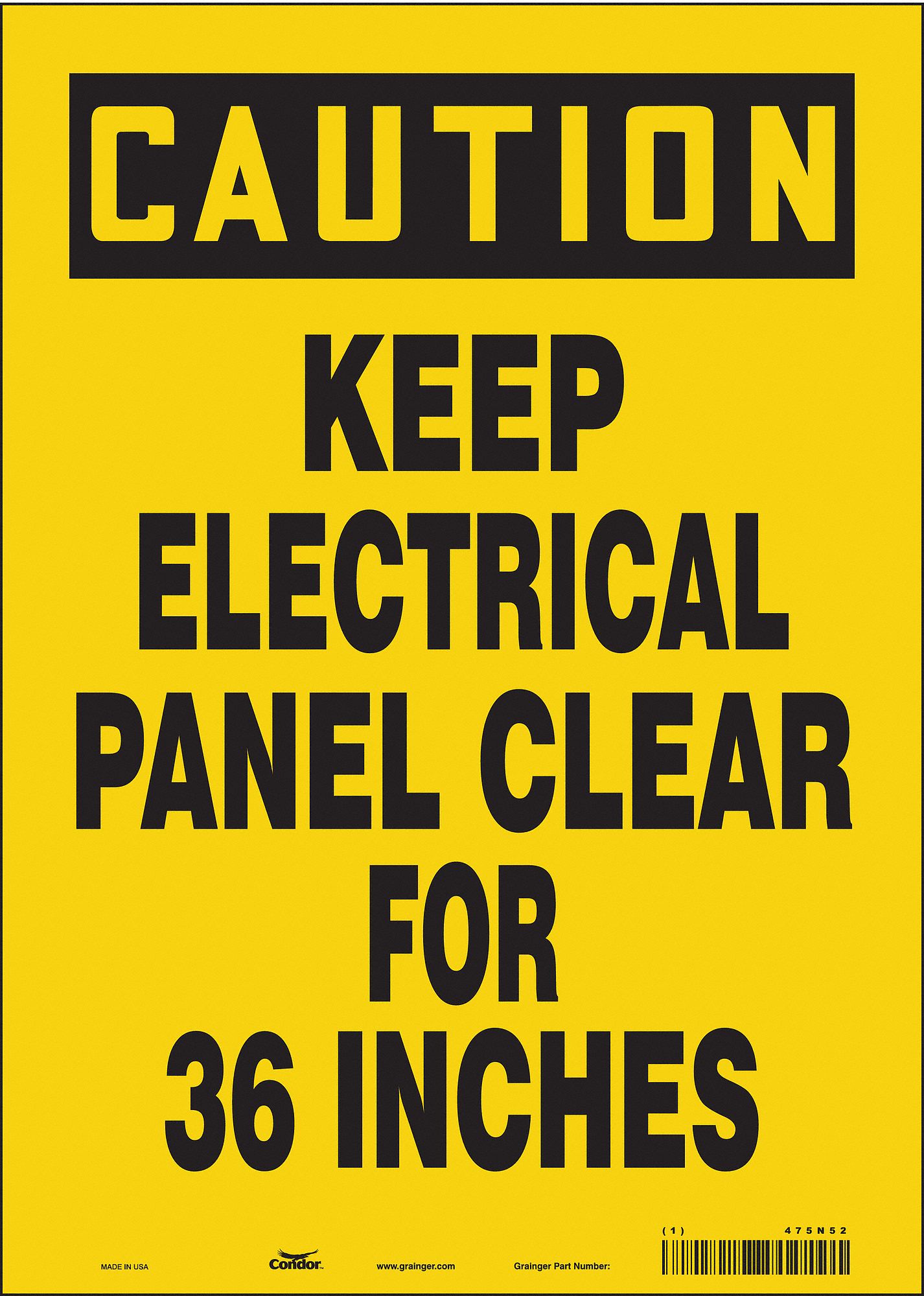 Safety Sign: Vinyl, Adhesive Sign Mounting, 14 in x 10 in Nominal Sign Size, Not Retroreflective