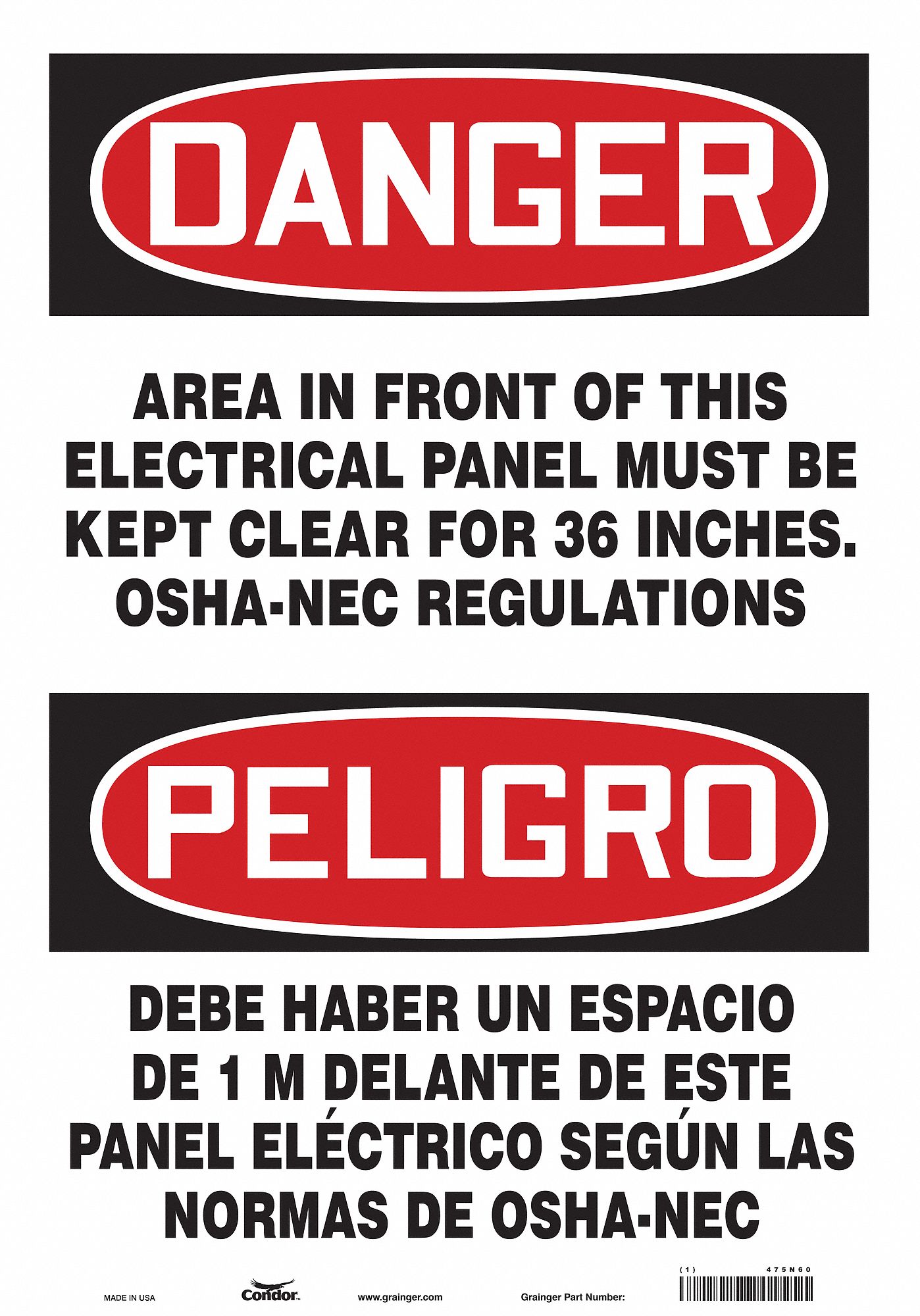 Safety Sign: Aluminum, Mounting Holes Sign Mounting, 20 in x 14 in Nominal Sign Size, 0.032 in Thick