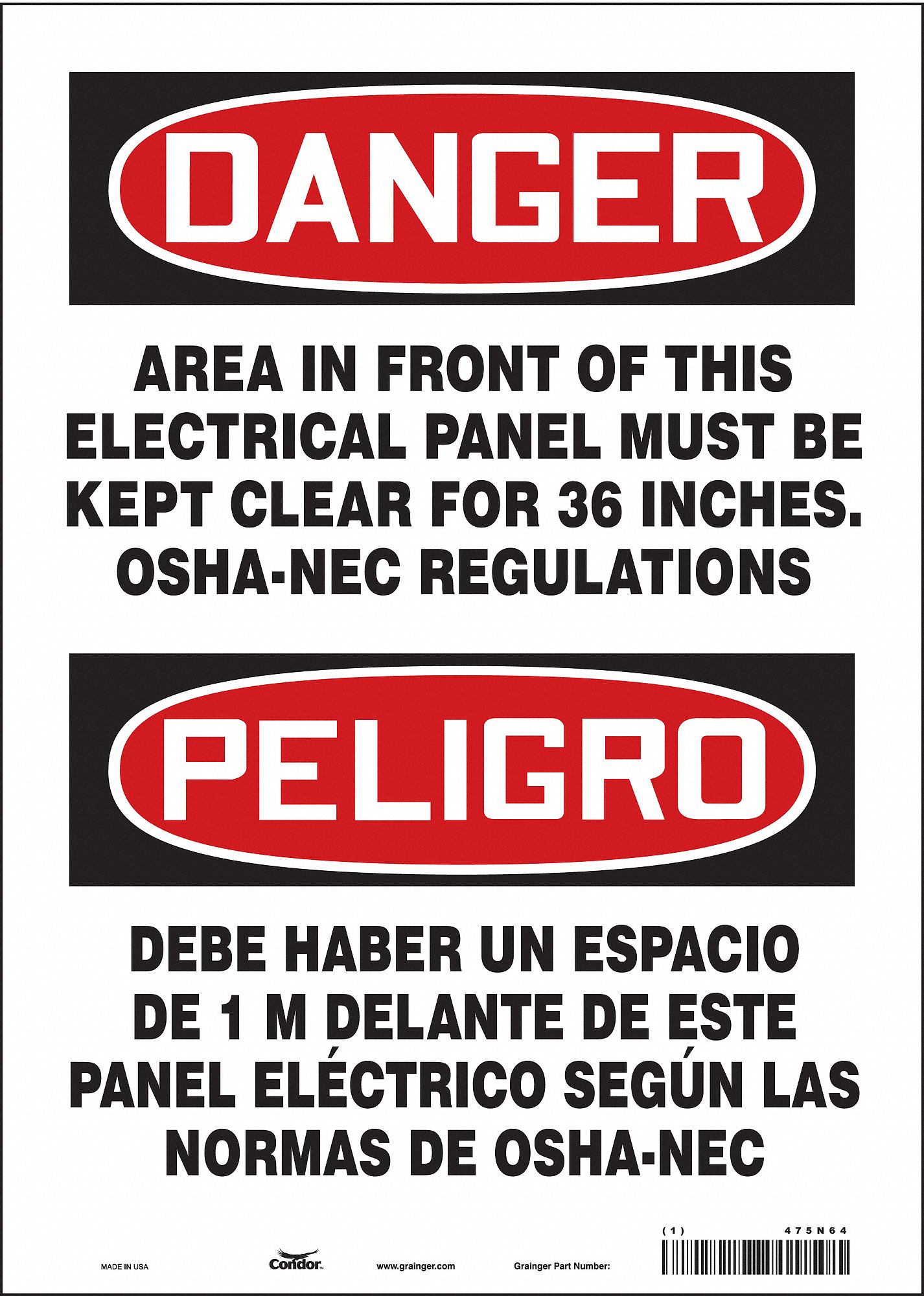 Safety Sign: Vinyl, Adhesive Sign Mounting, 14 in x 10 in Nominal Sign Size, Not Retroreflective