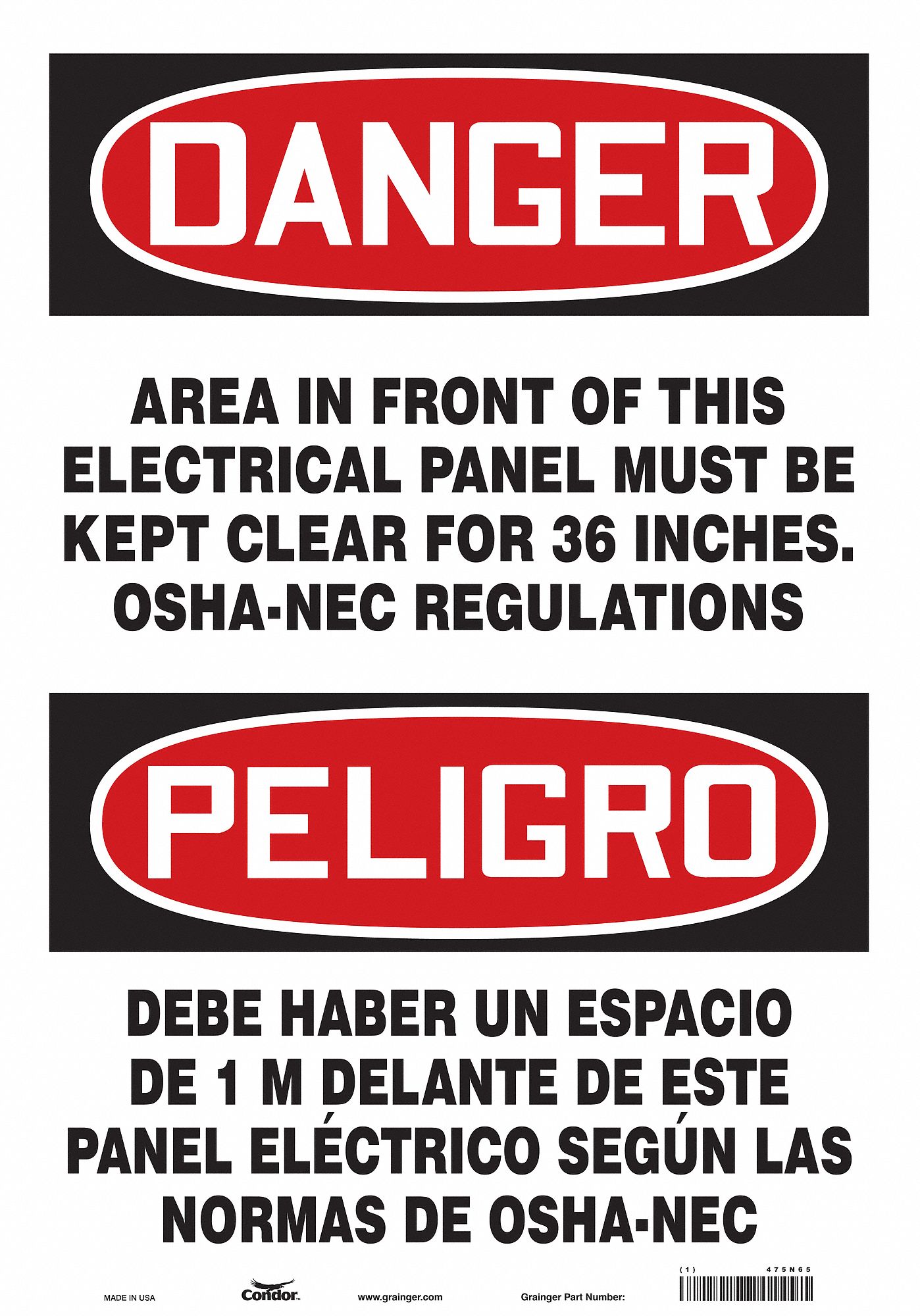 Safety Sign: Vinyl, Adhesive Sign Mounting, 20 in x 14 in Nominal Sign Size, Not Retroreflective