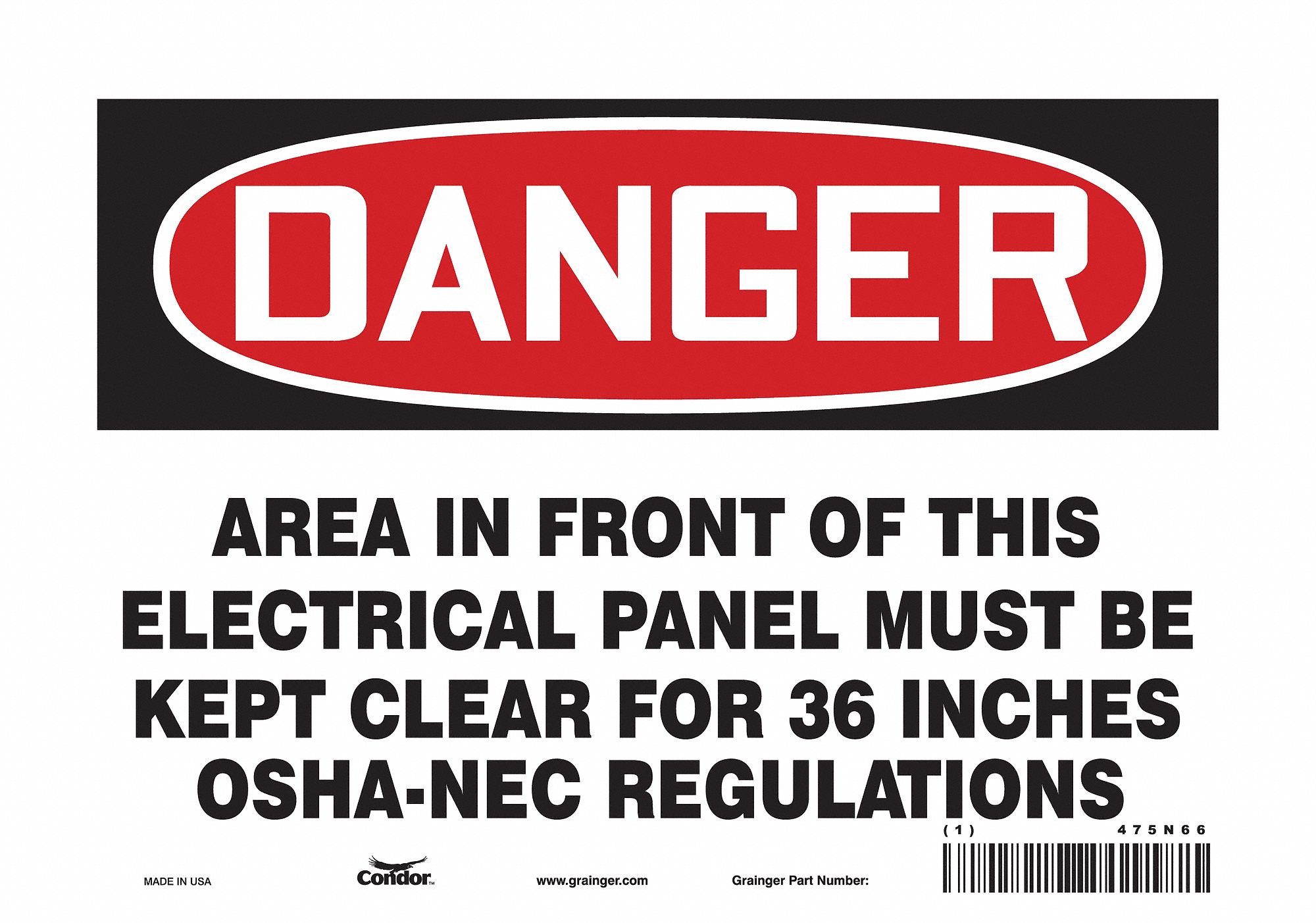 Safety Sign: Aluminum, Mounting Holes Sign Mounting, 7 in x 10 in Nominal Sign Size, 0.032 in Thick