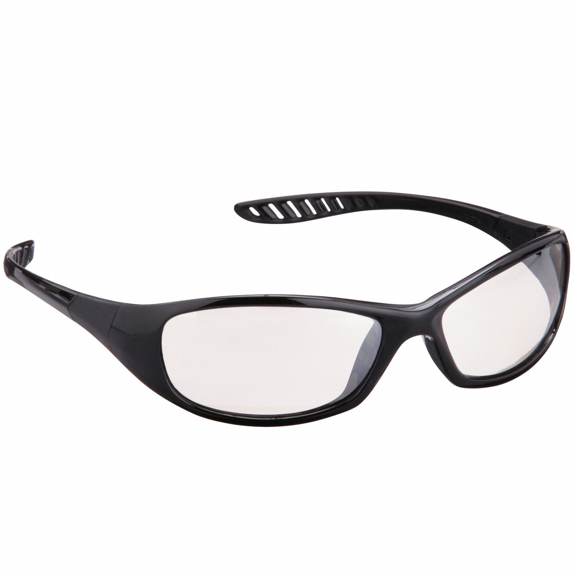 Safety Glasses: Dark Gray Lens, Full-Frame, Uncoated, Black Frame, V40 HellRaiser Series