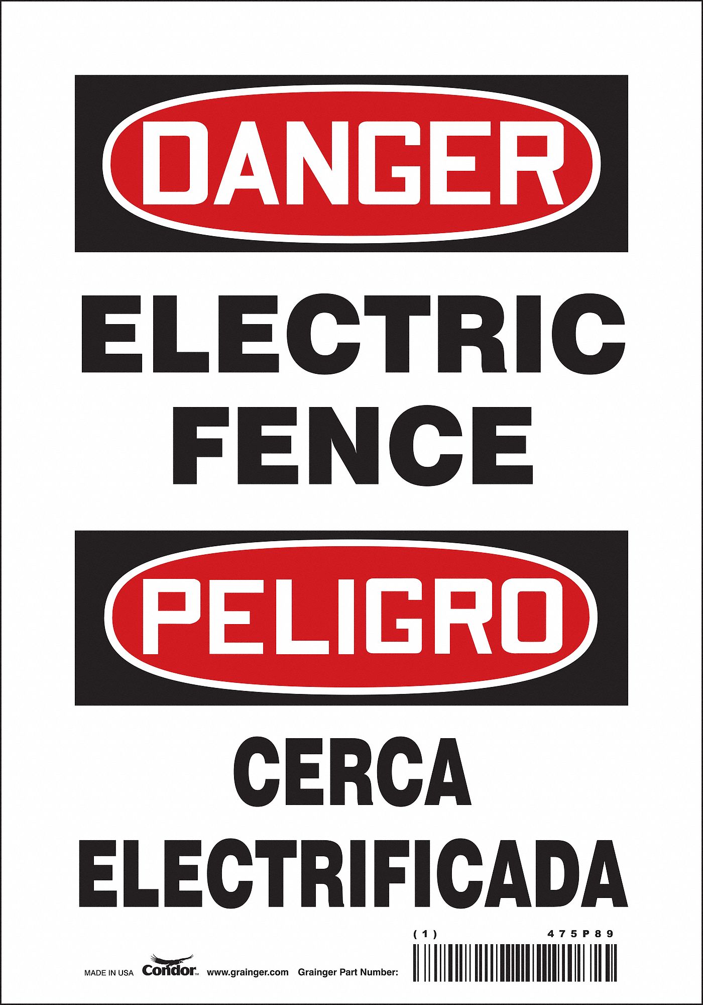 Safety Sign: Vinyl, Adhesive Sign Mounting, 10 in x 7 in Nominal Sign Size, Not Retroreflective