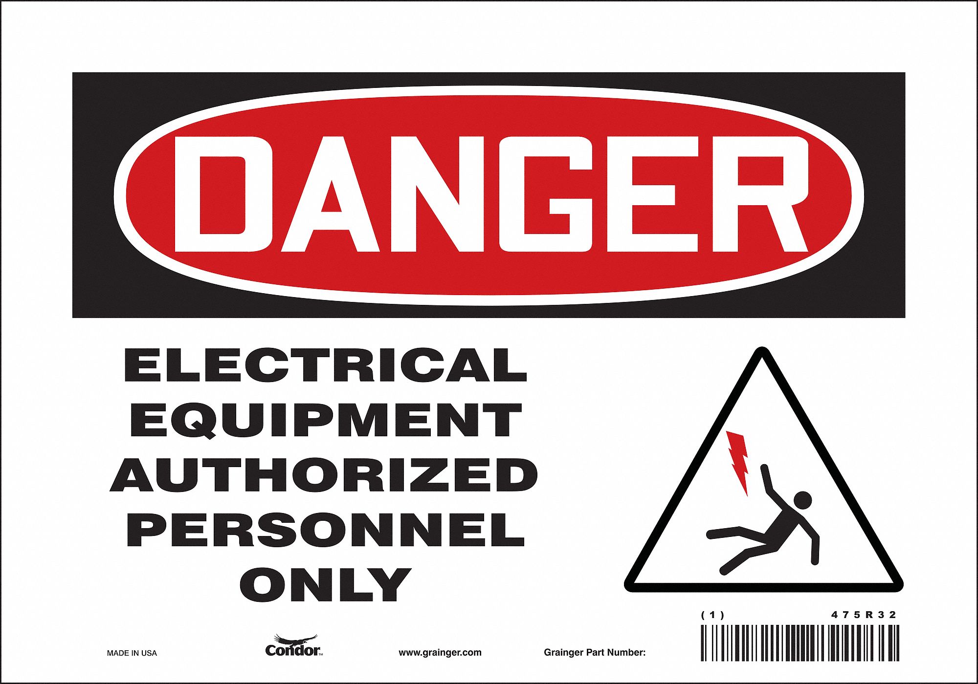 Safety Sign: Vinyl, Adhesive Sign Mounting, 7 in x 10 in Nominal Sign Size, Not Retroreflective