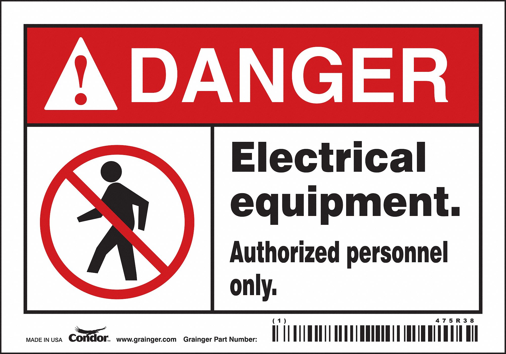 Safety Sign, 3.5in x 5in, Vinyl