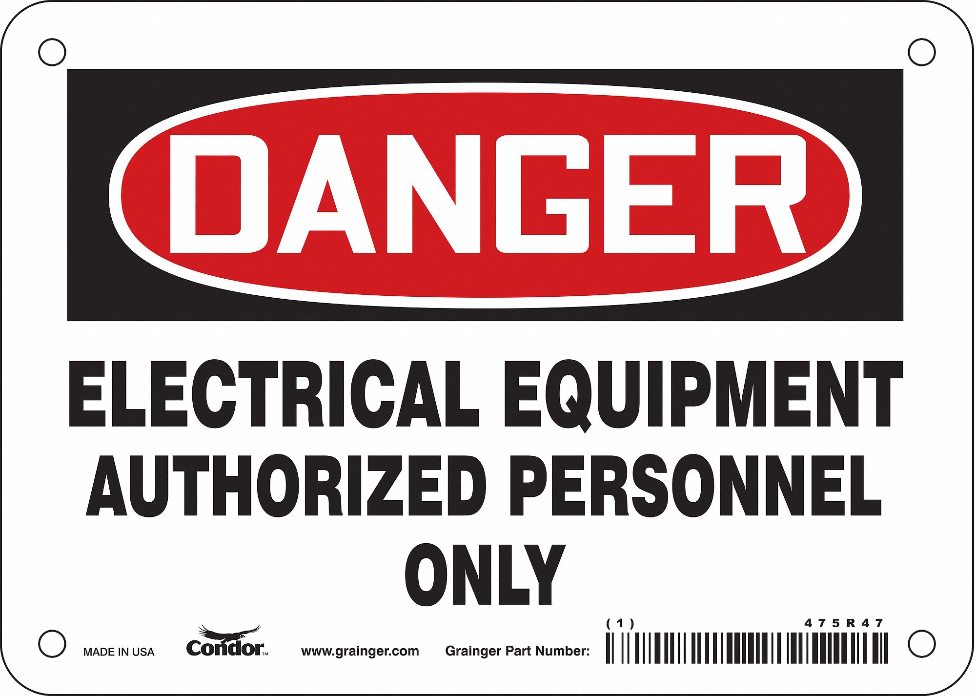 Safety Sign: Vinyl, Adhesive Sign Mounting, 5 in x 7 in Nominal Sign Size, Not Retroreflective